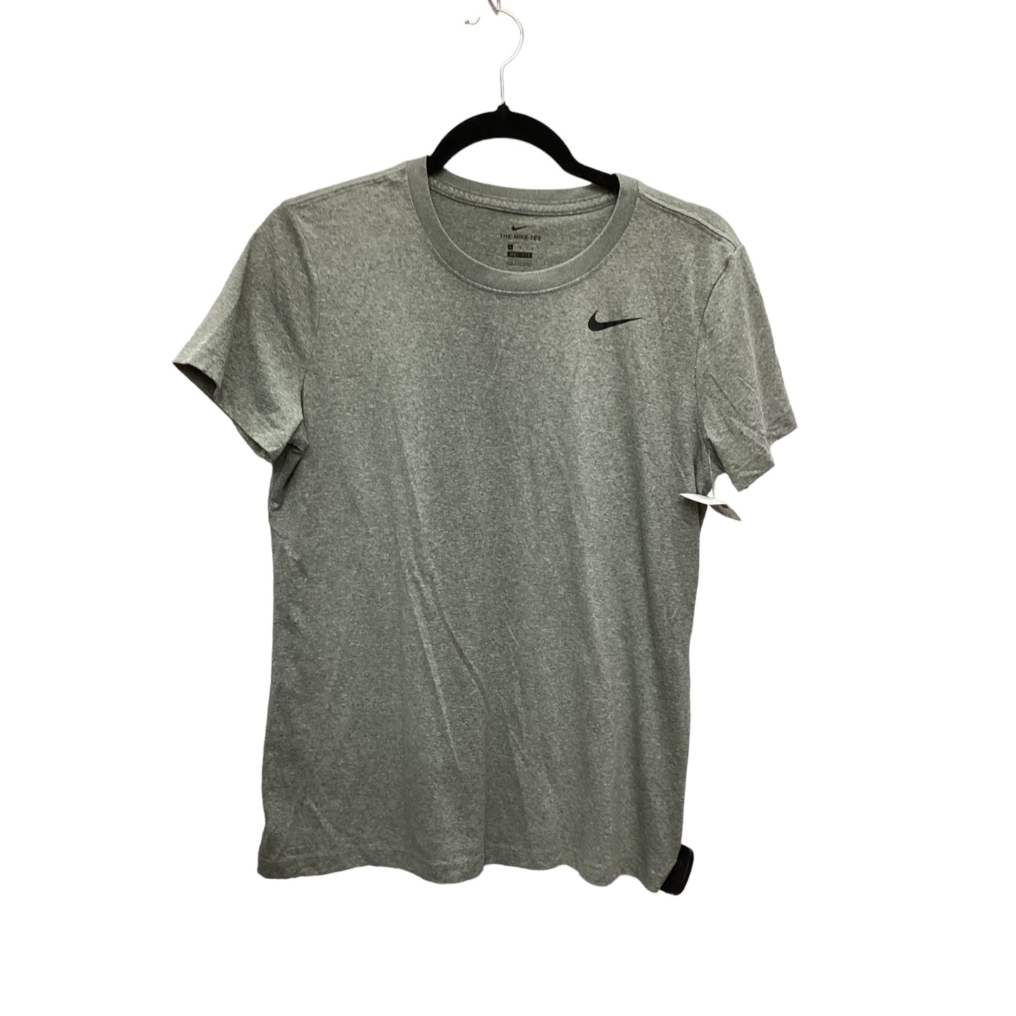 Athletic Top Short Sleeve By Nike Apparel In Grey, Size: L