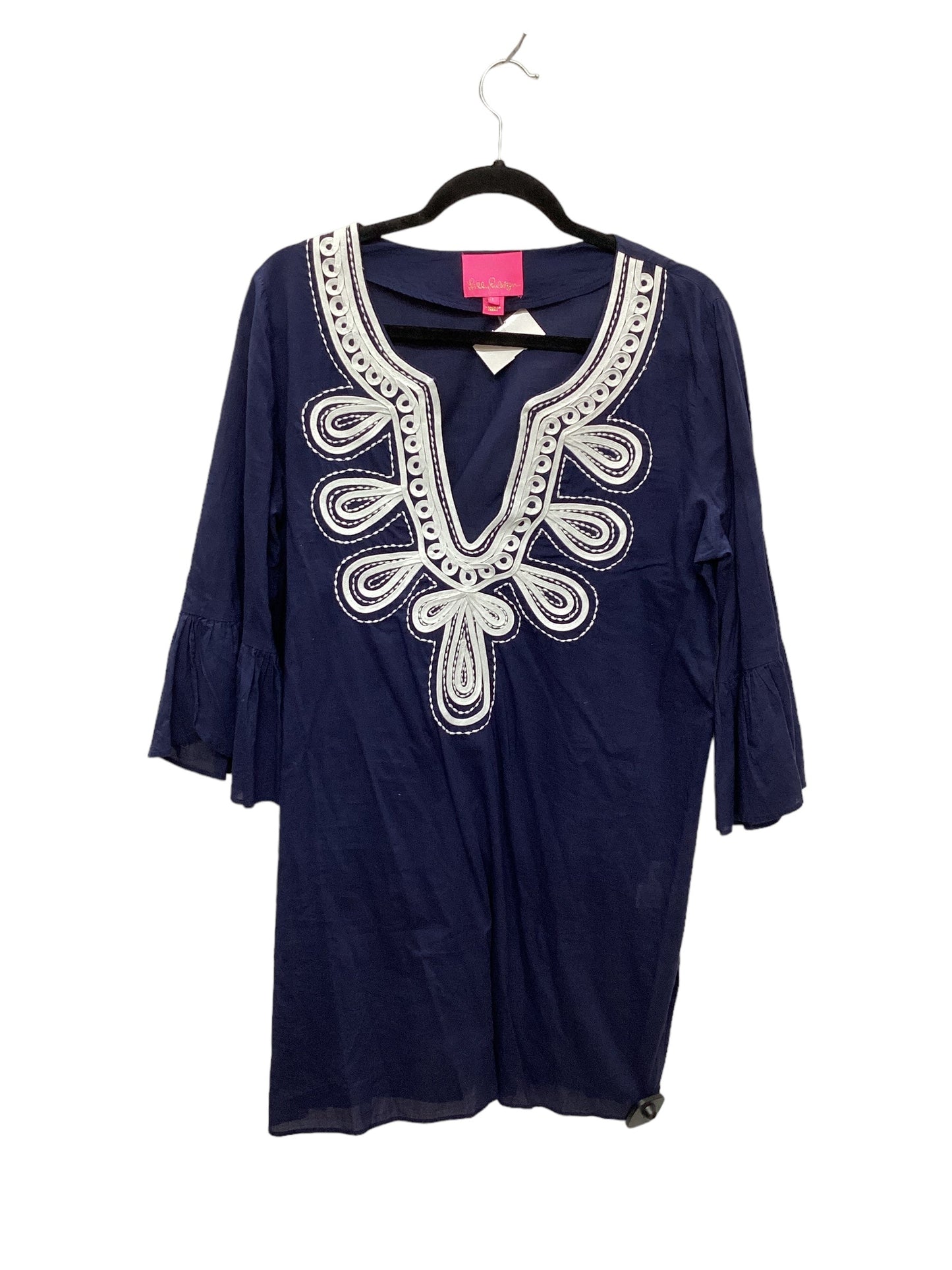 Top Long Sleeve By Lilly Pulitzer In Navy, Size: L