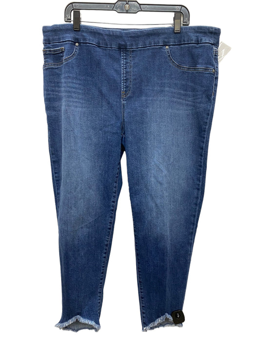 Jeans Cropped By Chicos In Blue Denim, Size: 18