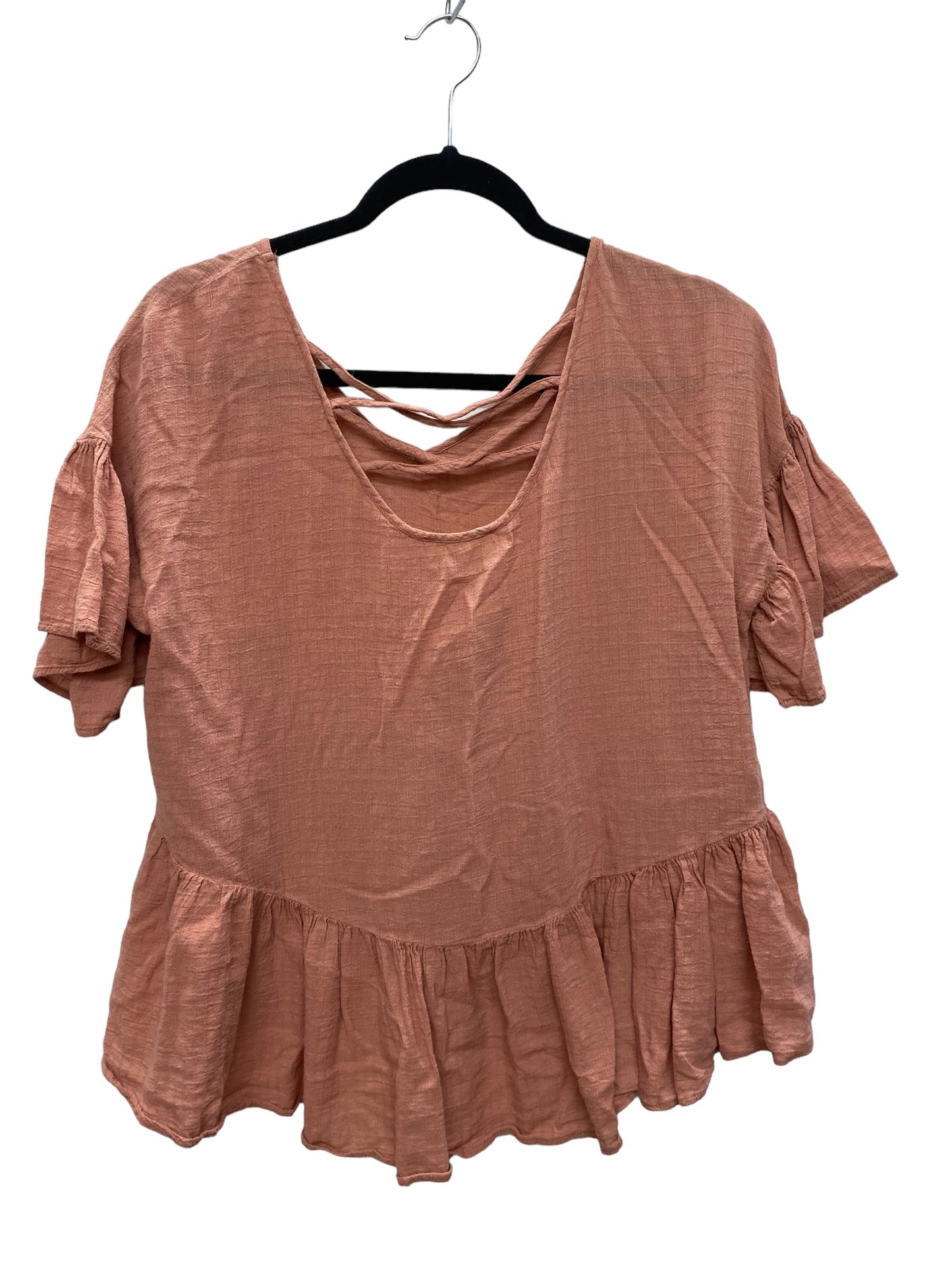 Top Short Sleeve By Listicle In Pink, Size: S