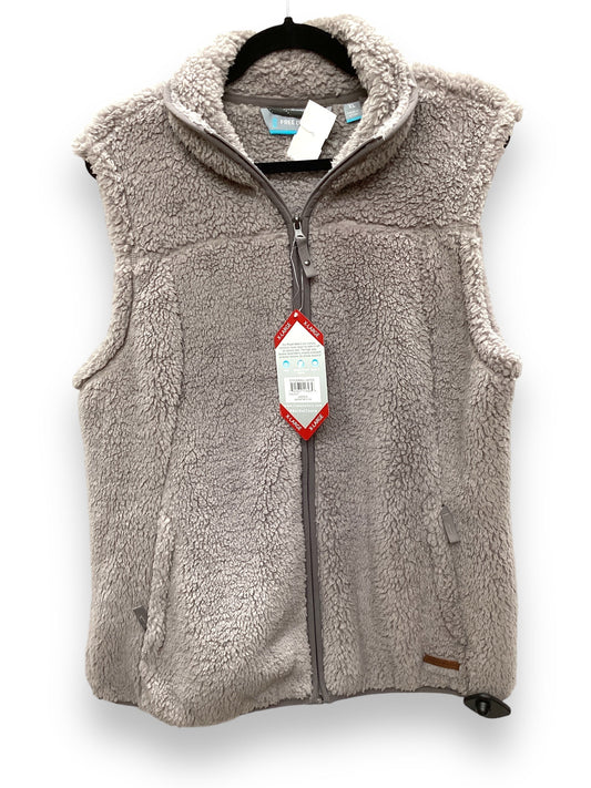 Vest Faux Fur & Sherpa By Free Country In Grey, Size: Xl