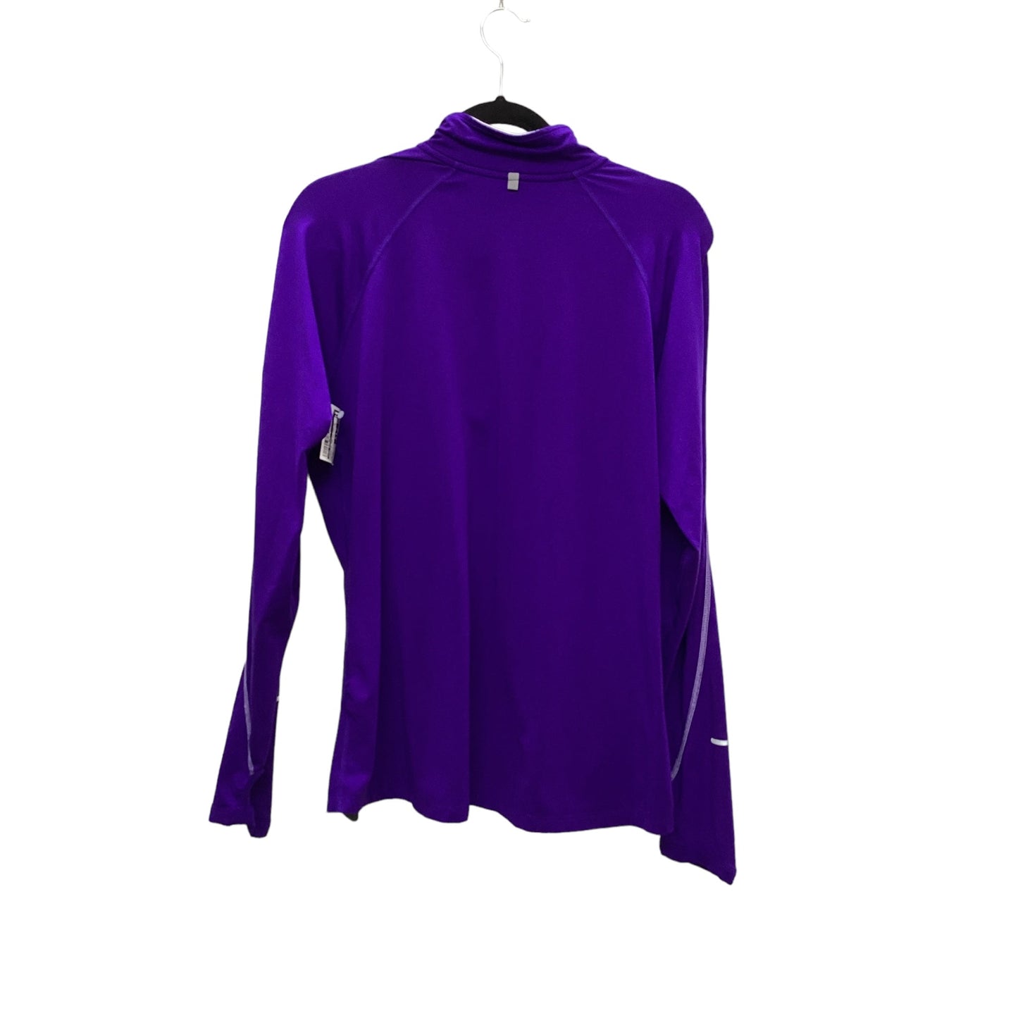 Athletic Top Long Sleeve Collar By Nike Apparel In Purple, Size: Xl