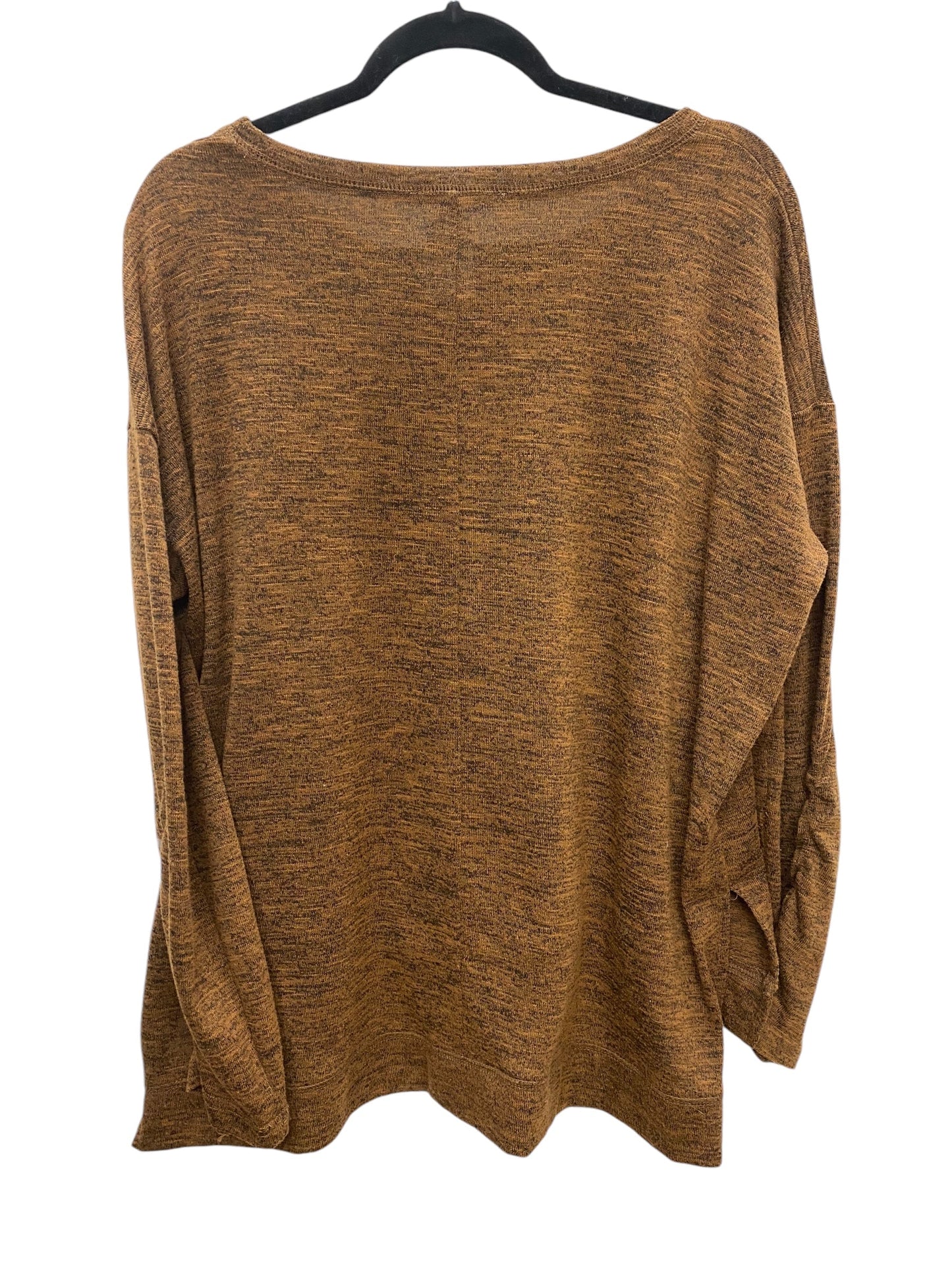 Top Long Sleeve By She + Sky In Brown, Size: M