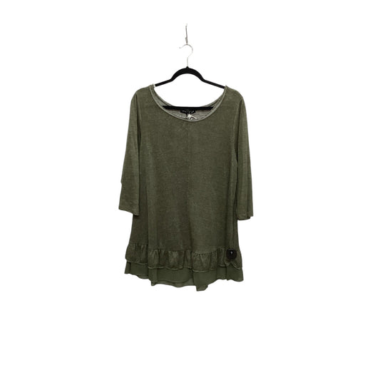 Top Short Sleeve By Living Doll In Green, Size: 1x