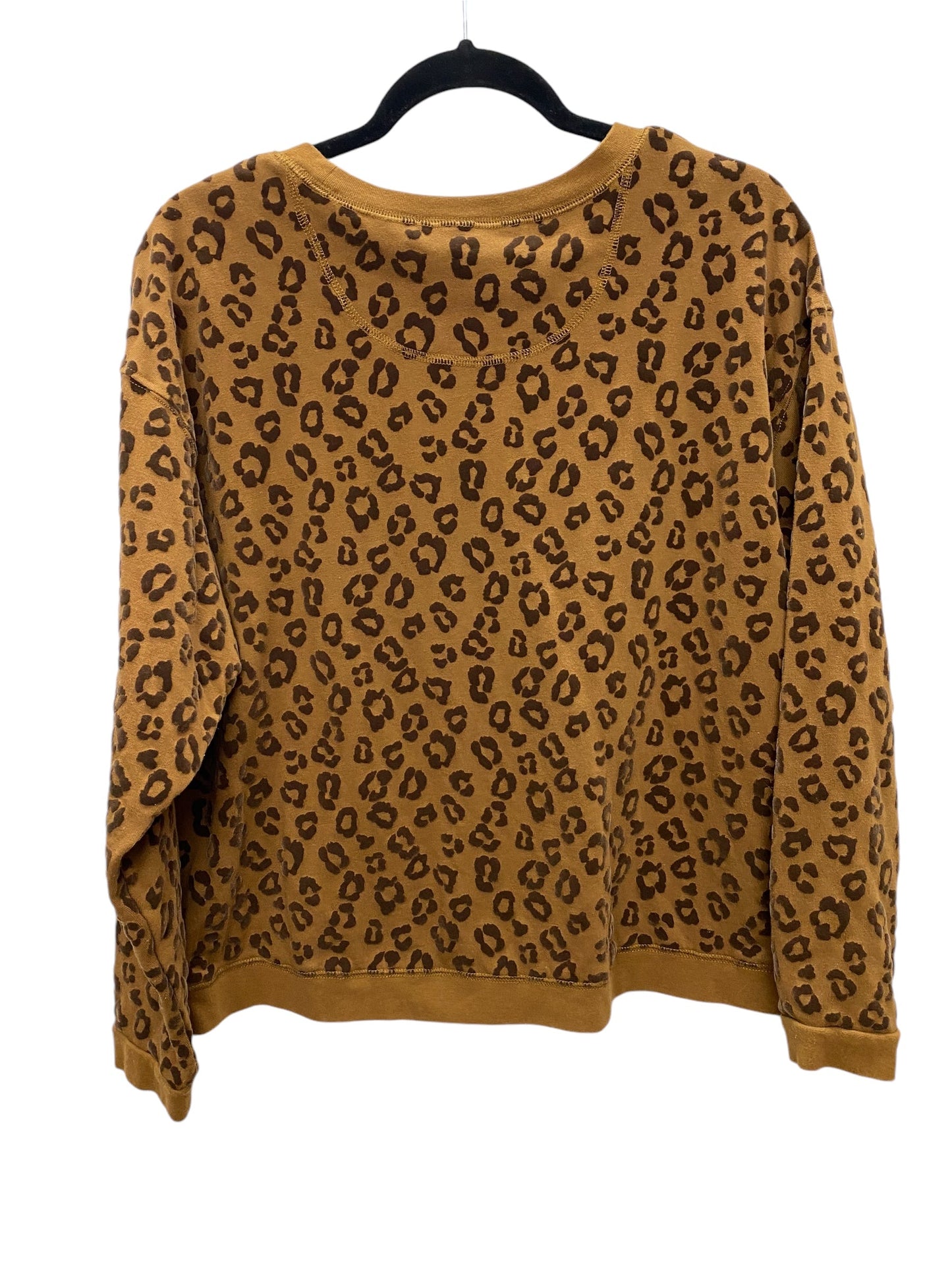 Top Long Sleeve By Time And Tru In Brown, Size: M