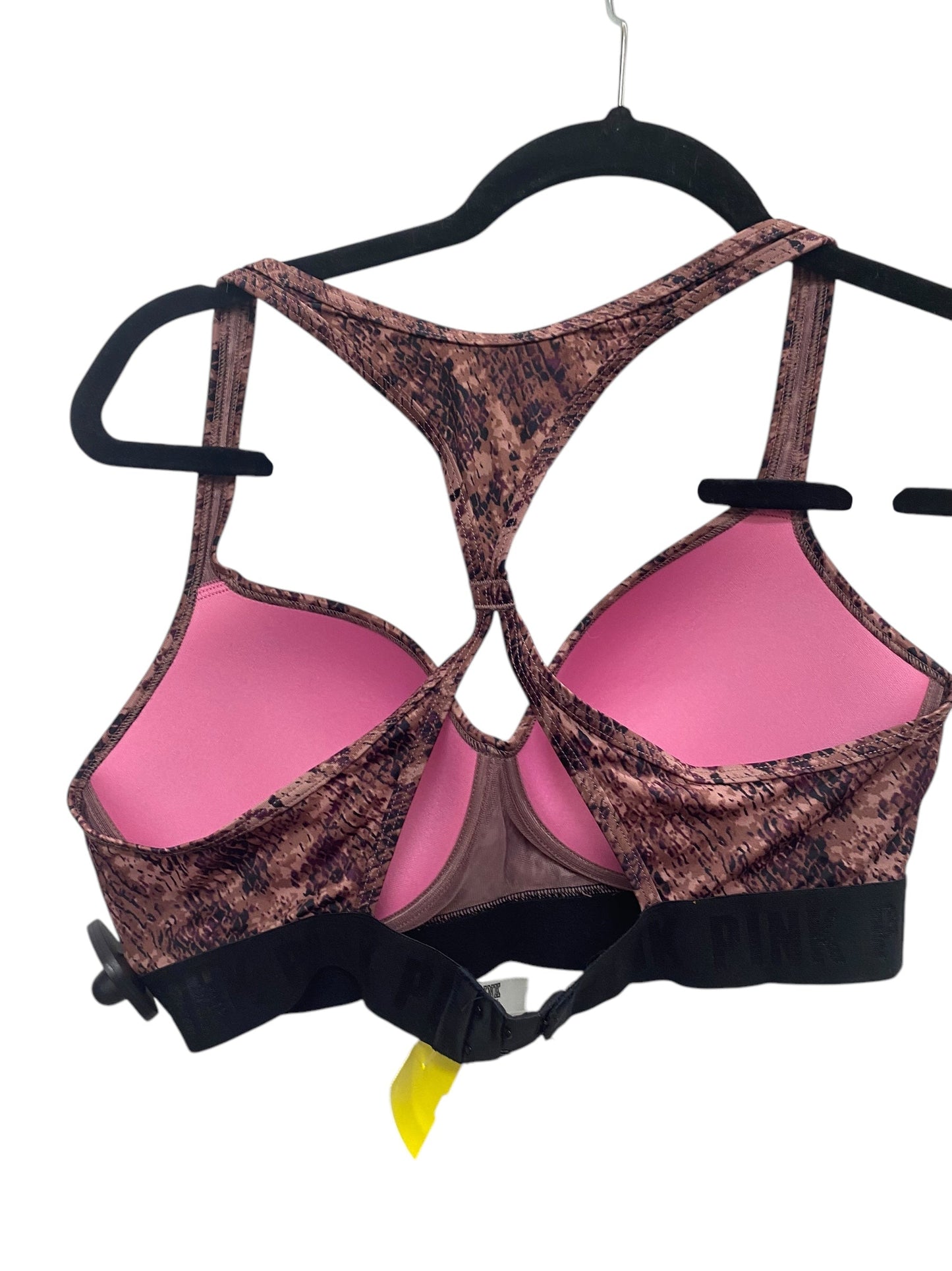 Athletic Bra By Pink In Snakeskin Print, Size: L