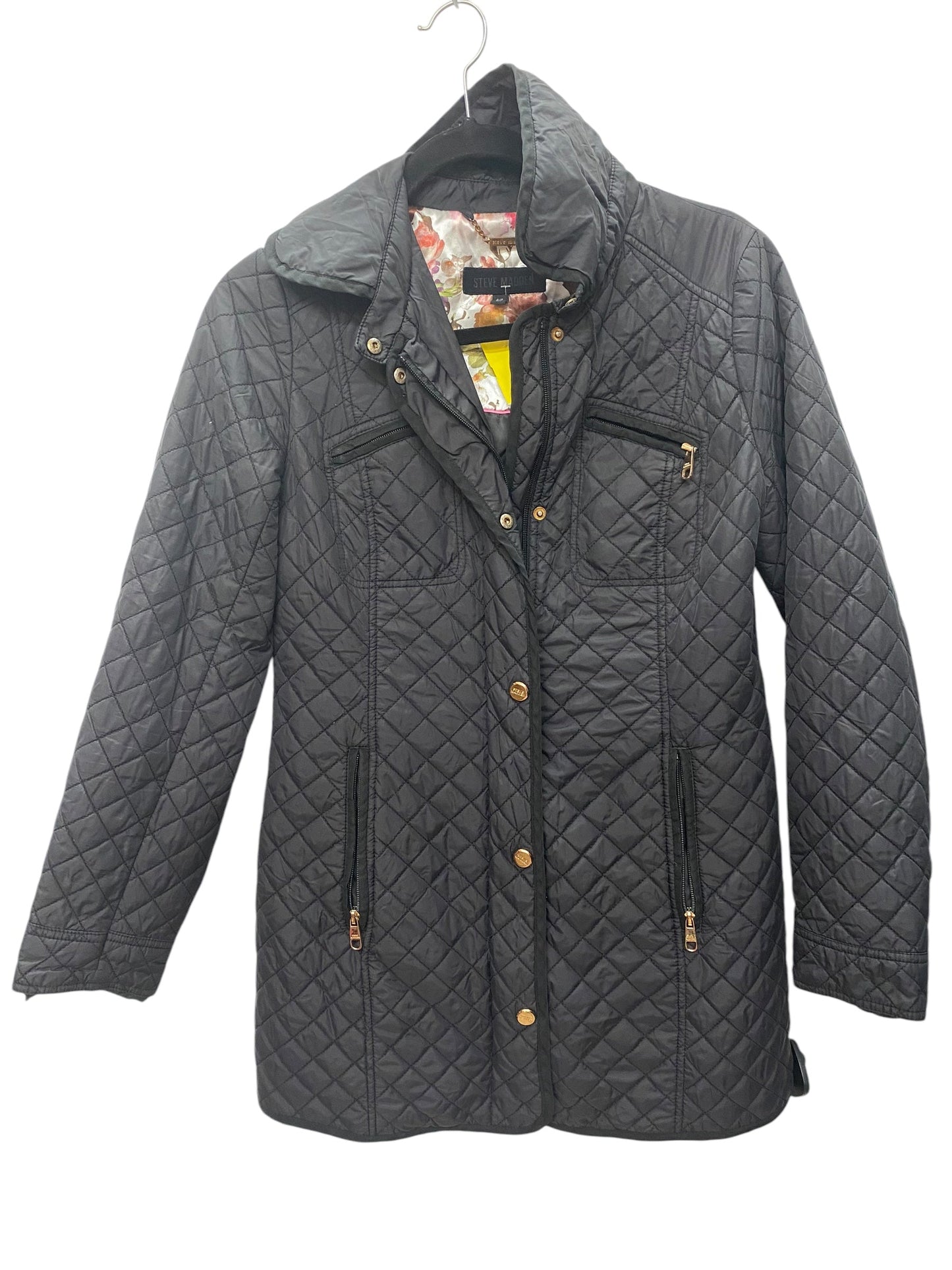 Jacket Puffer & Quilted By Steve Madden In Black, Size: S