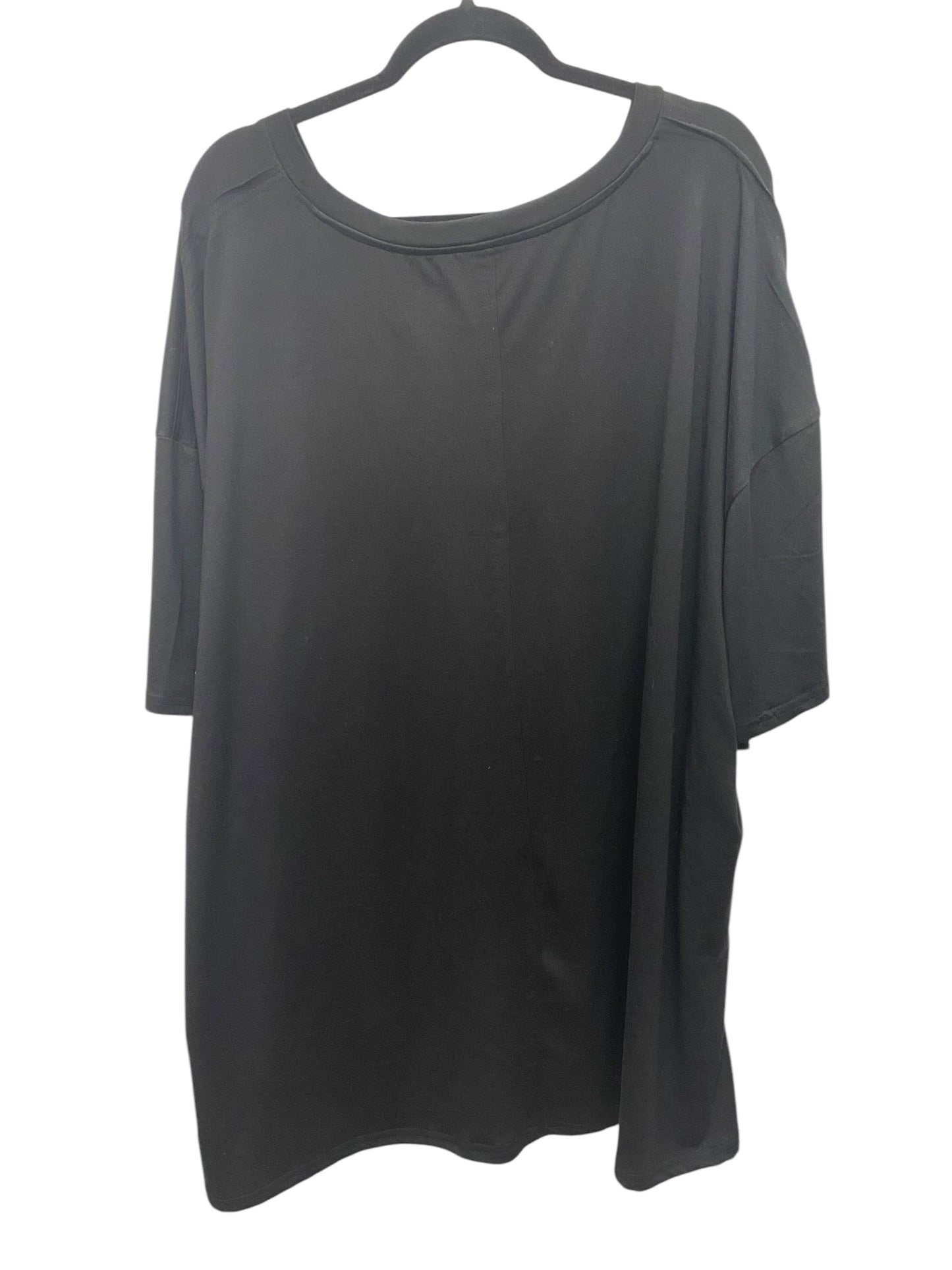 Top Short Sleeve Basic By Hue In Black, Size: 2x