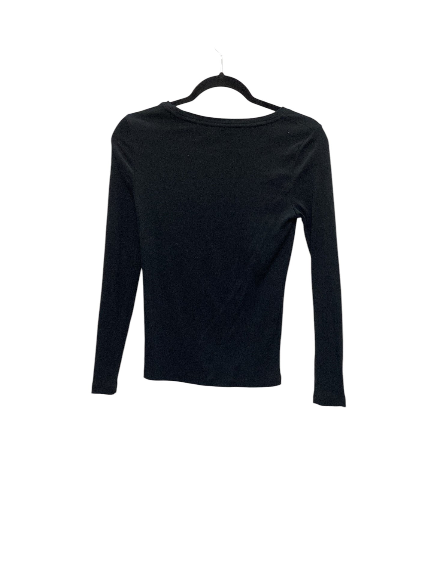 Top Long Sleeve Basic By A New Day In Black, Size: Xs