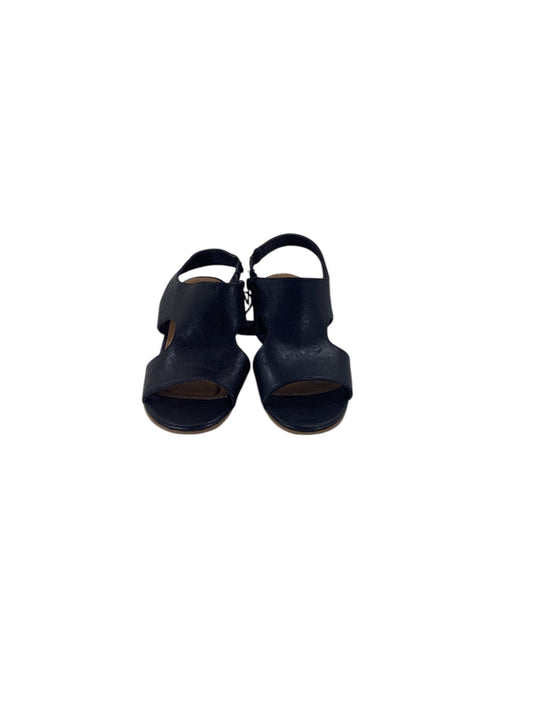 Sandals Heels Block By Clothes Mentor In Black, Size: 7