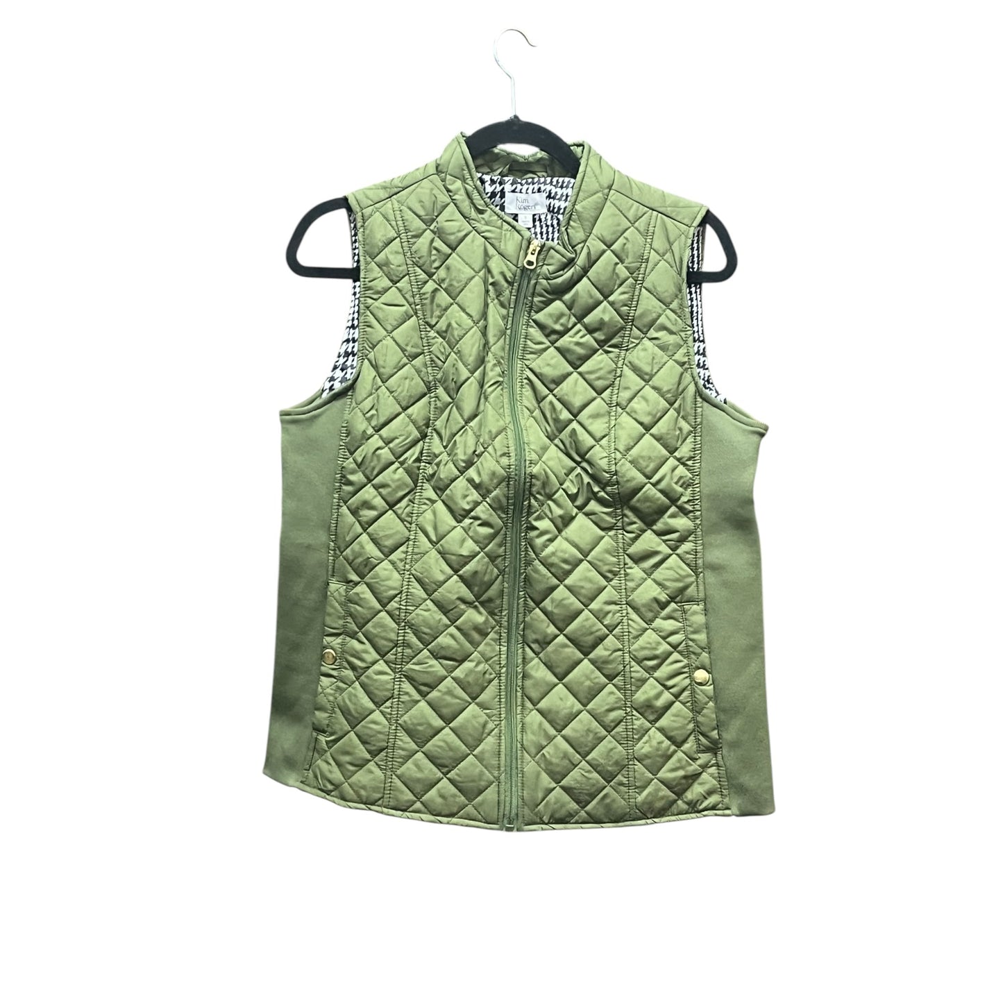 Vest Puffer & Quilted By Kim Rogers In Green, Size: S