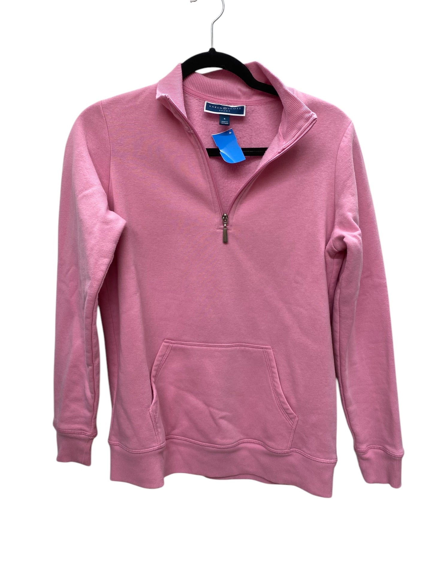 Sweatshirt Collar By Karen Scott In Pink, Size: S