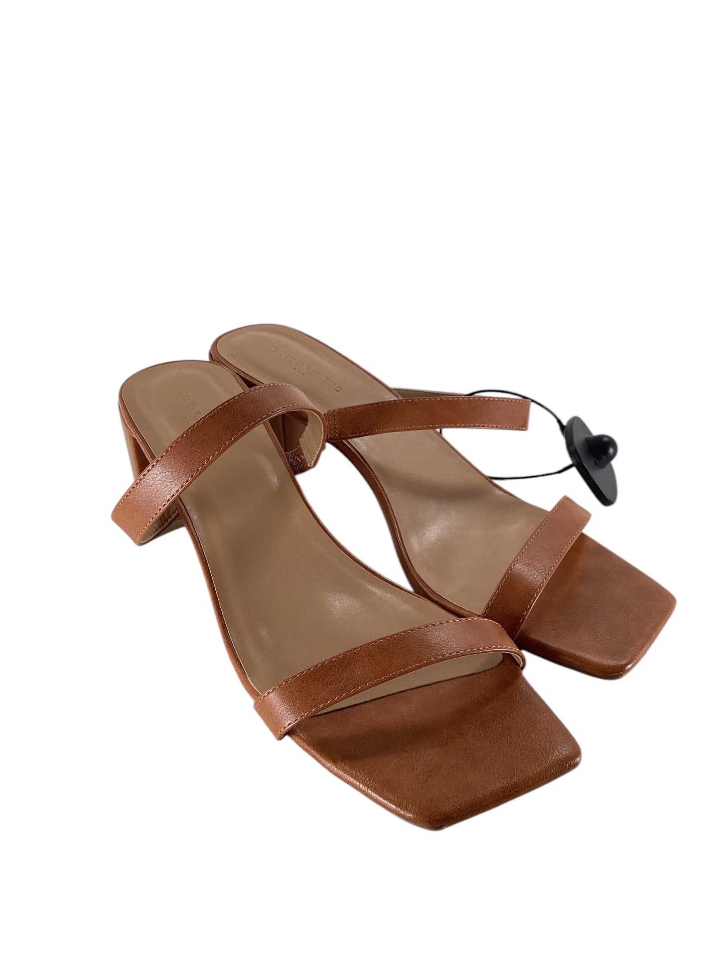 Sandals Heels Block By Banana Republic In Brown, Size: 9