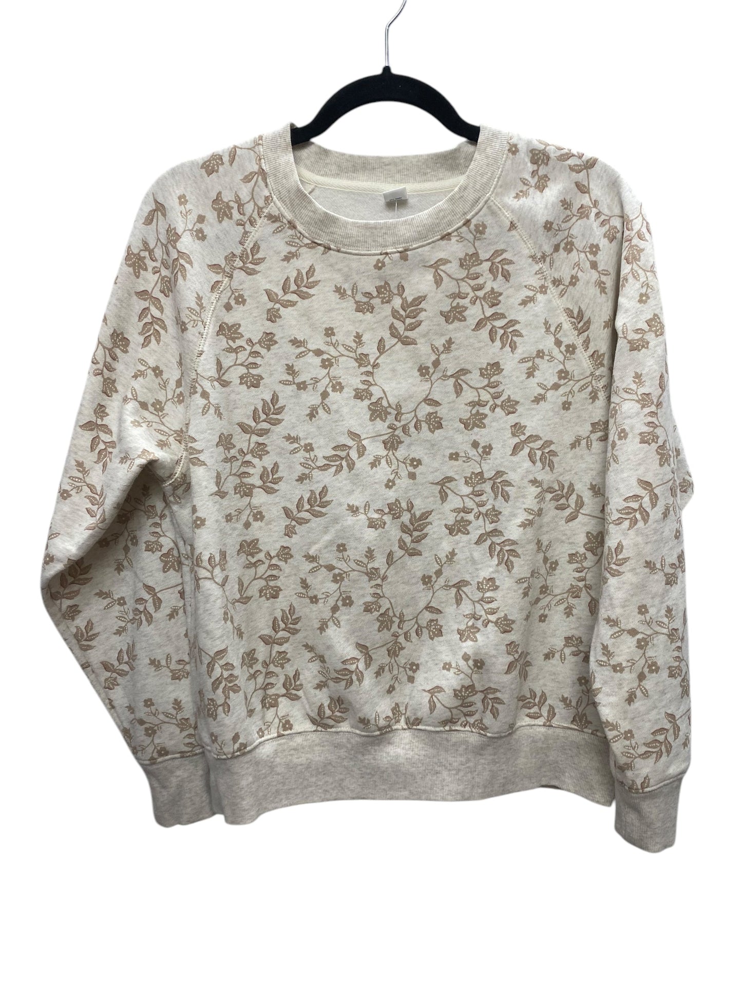 Sweatshirt Crewneck By Old Navy In Cream, Size: S