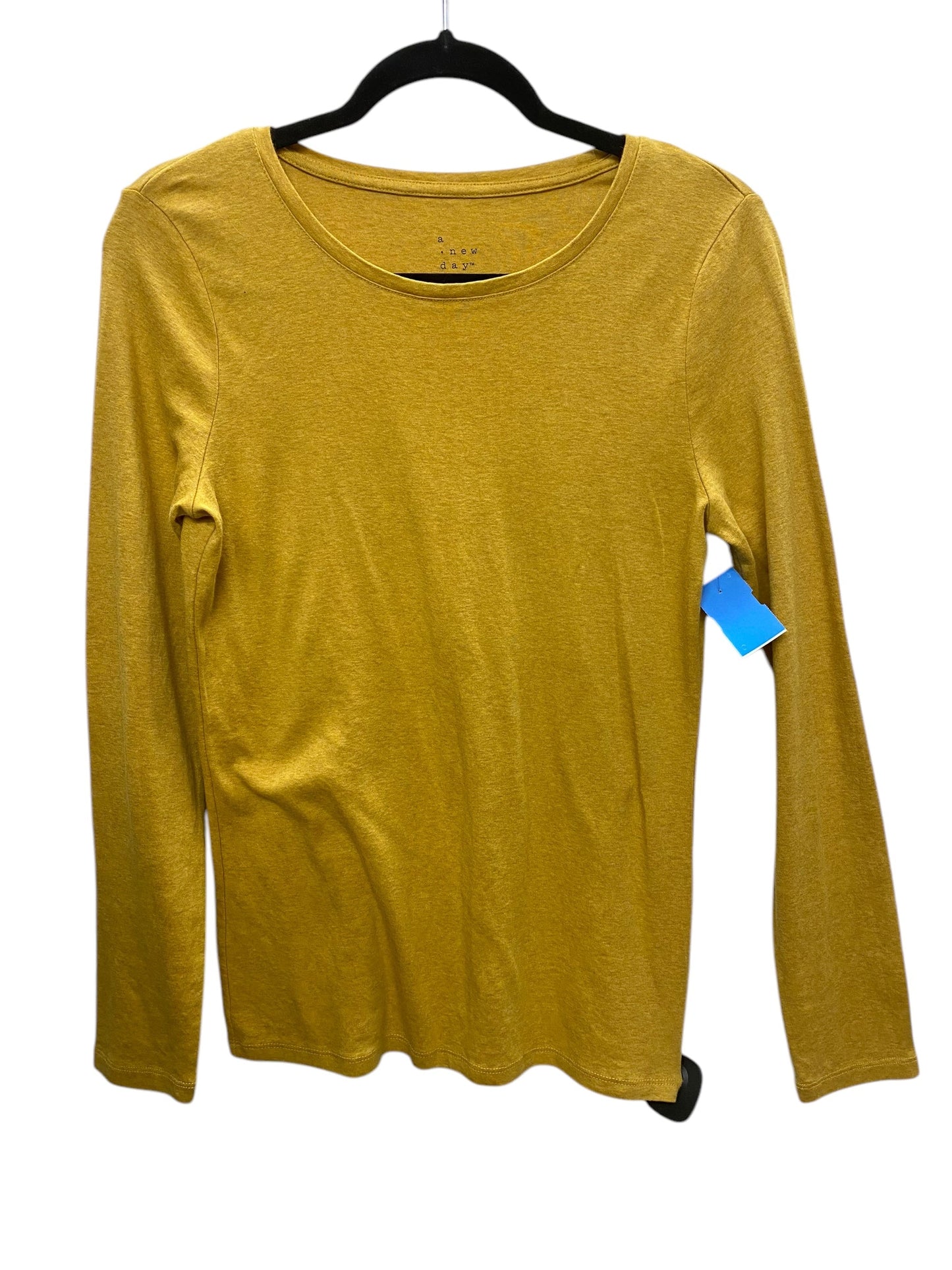 Top Long Sleeve Basic By A New Day In Yellow, Size: M