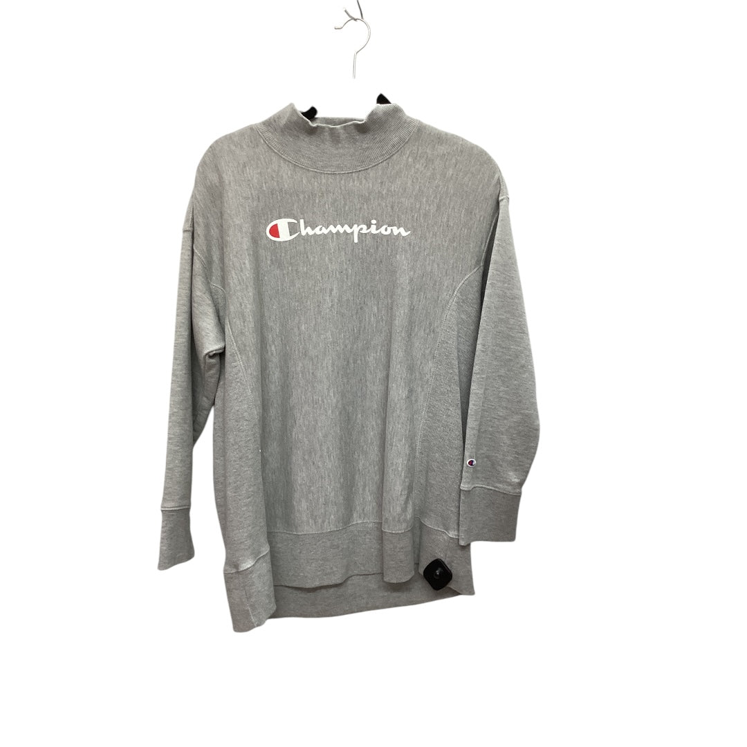 Sweatshirt Crewneck By Champion In Grey, Size: L