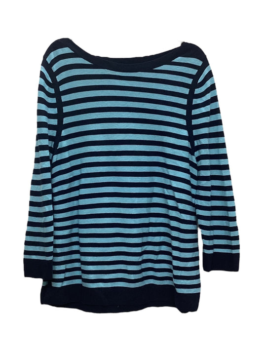 Top Long Sleeve By Talbots In Striped Pattern, Size: Xl