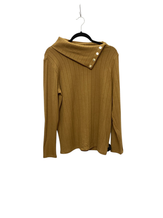 Top Long Sleeve By Rafaella In Yellow, Size: Xl