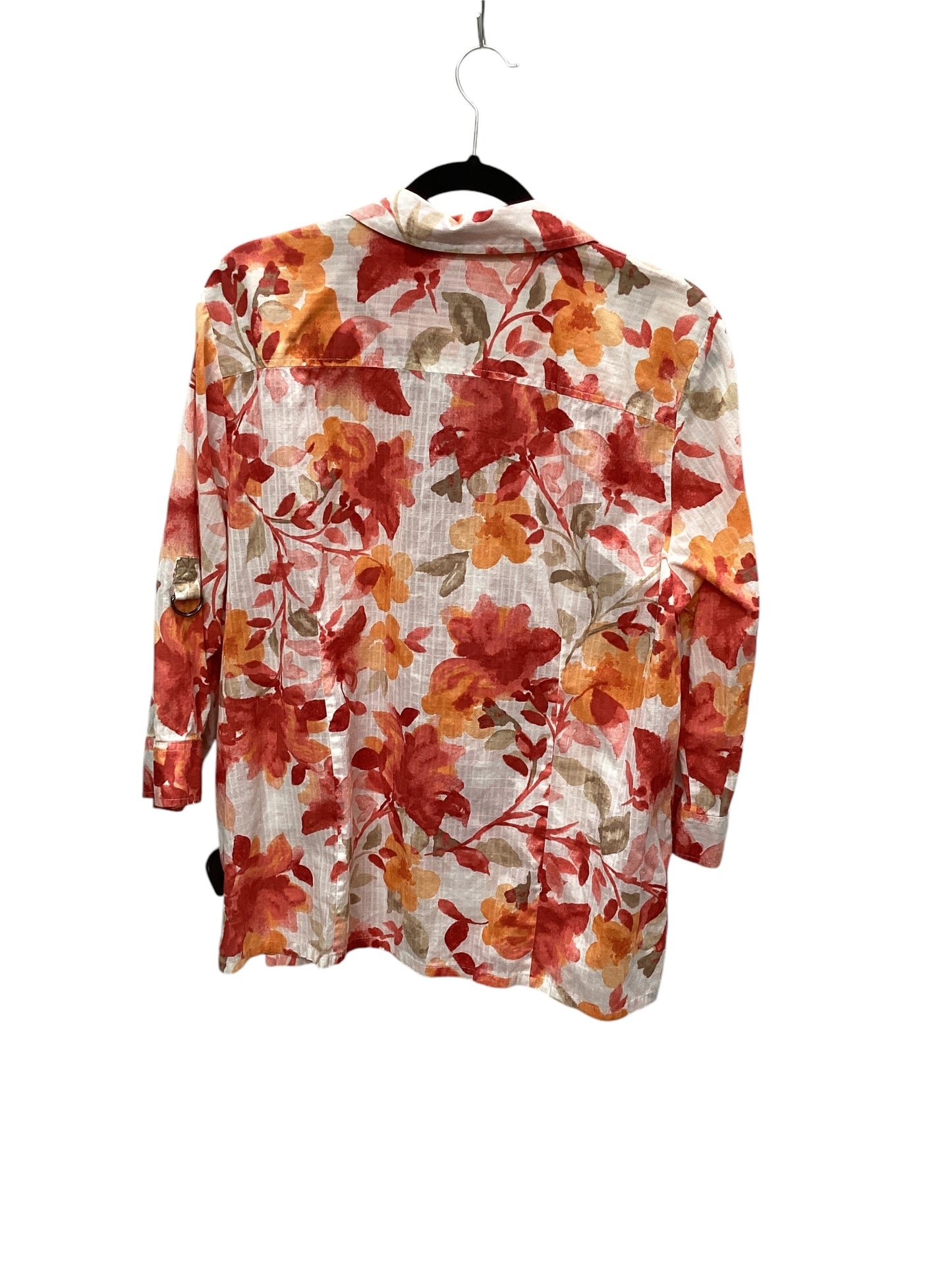 Top Long Sleeve By Karen Scott In Floral Print, Size: Xl