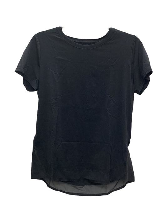 Athletic Top Short Sleeve By Athleta In Black, Size: M