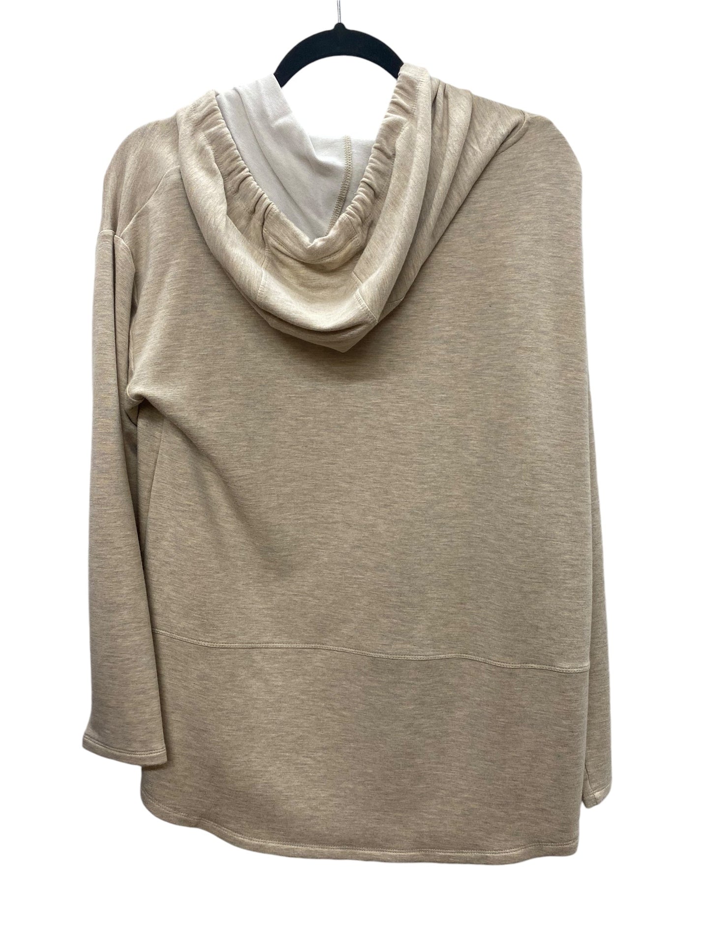 Sweatshirt Hoodie By Calvin Klein In Beige, Size: M