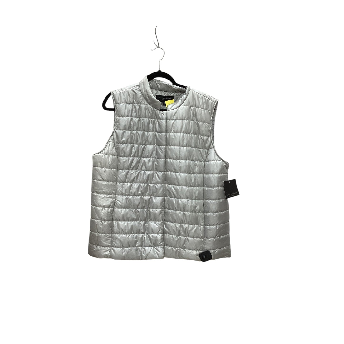 Vest Puffer & Quilted By Marc New York In Silver, Size: Xl