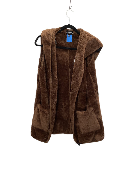 Vest Faux Fur & Sherpa By Zenana Outfitters In Brown, Size: M