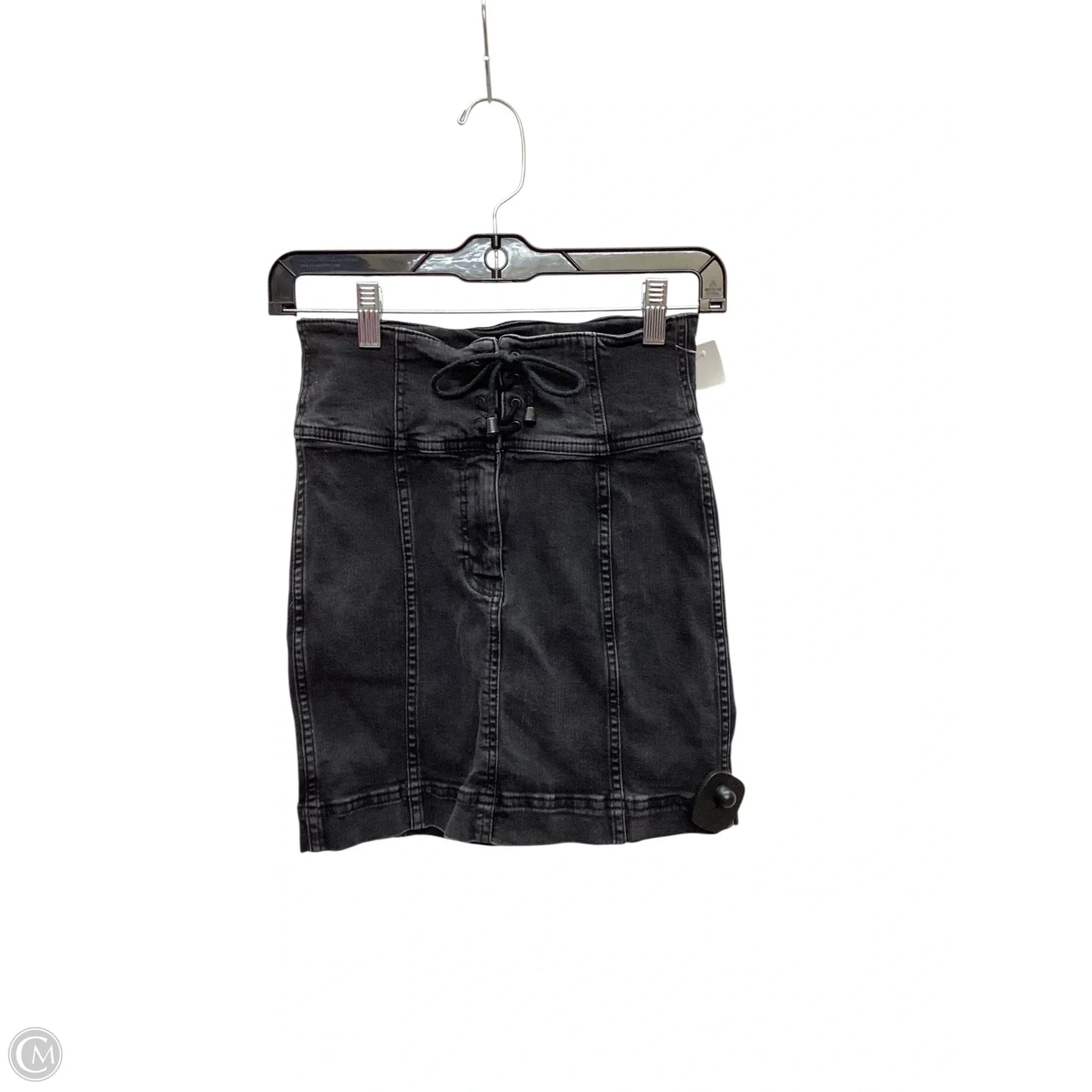 Skirt Mini & Short By Free People In Black Denim, Size: 0