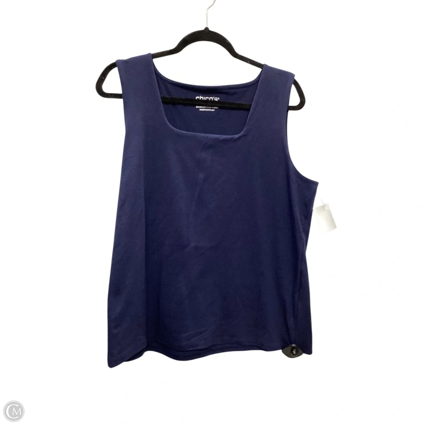 Top Sleeveless Basic By Chicos In Navy, Size: Xl
