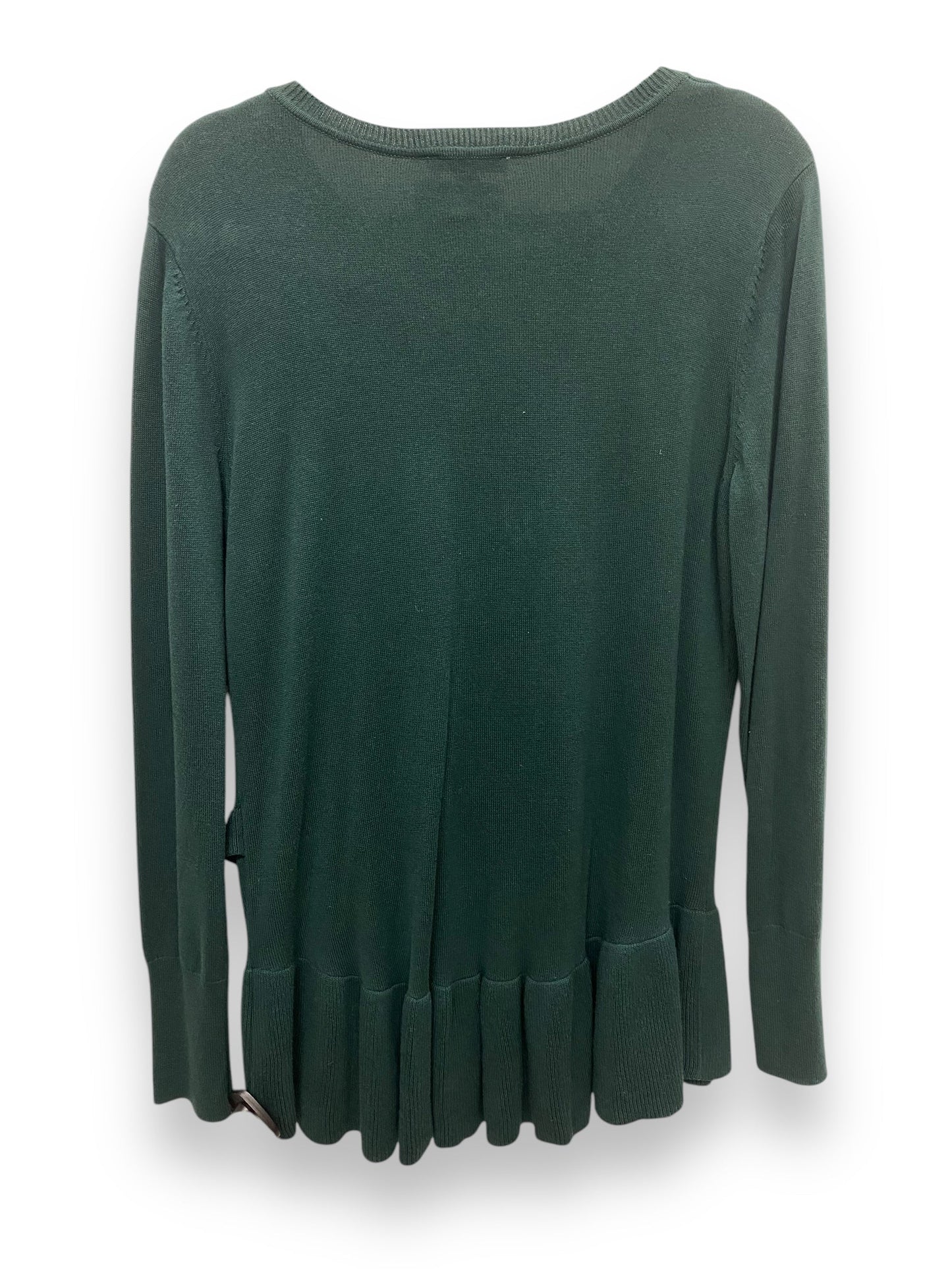 Top Long Sleeve By Isaac Mizrahi Live Qvc In Green, Size: M