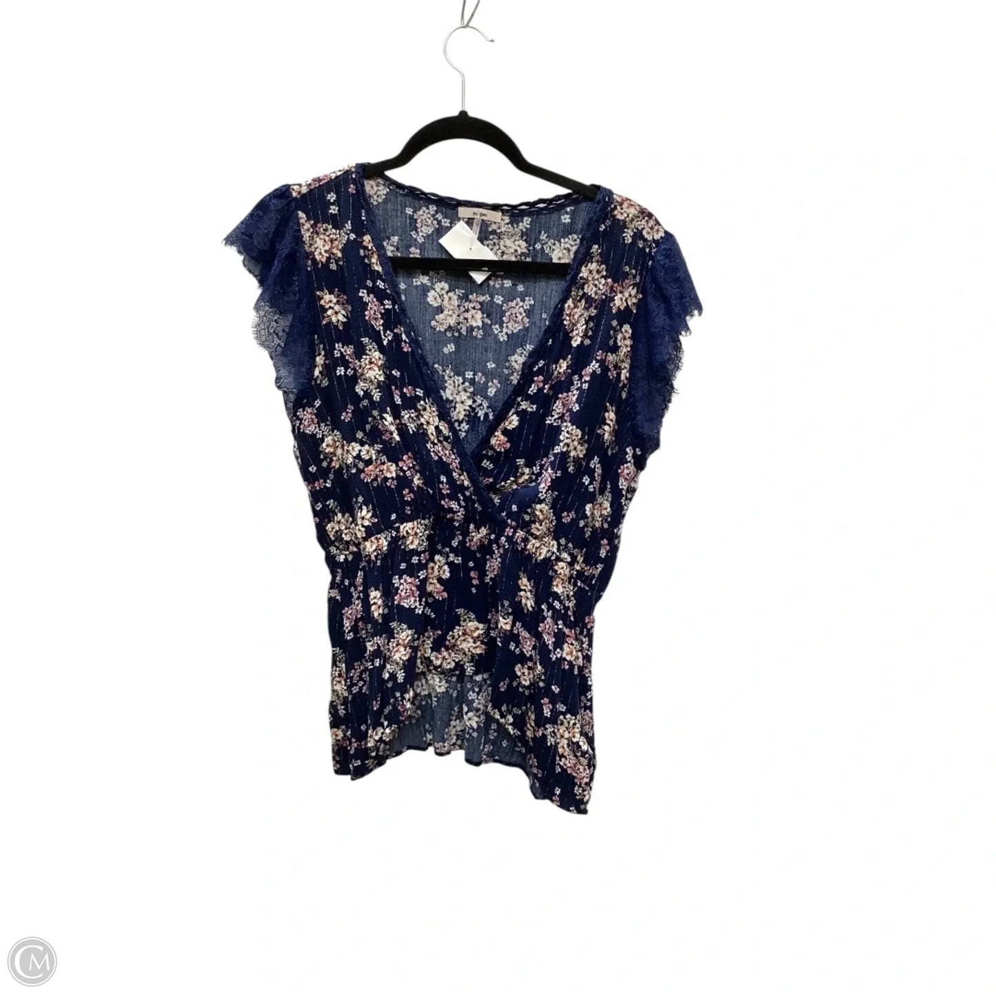 Top Short Sleeve By Mi Ami In Navy, Size: Xl