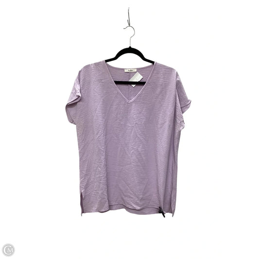 Top Short Sleeve By Tres Bien In Purple, Size: M