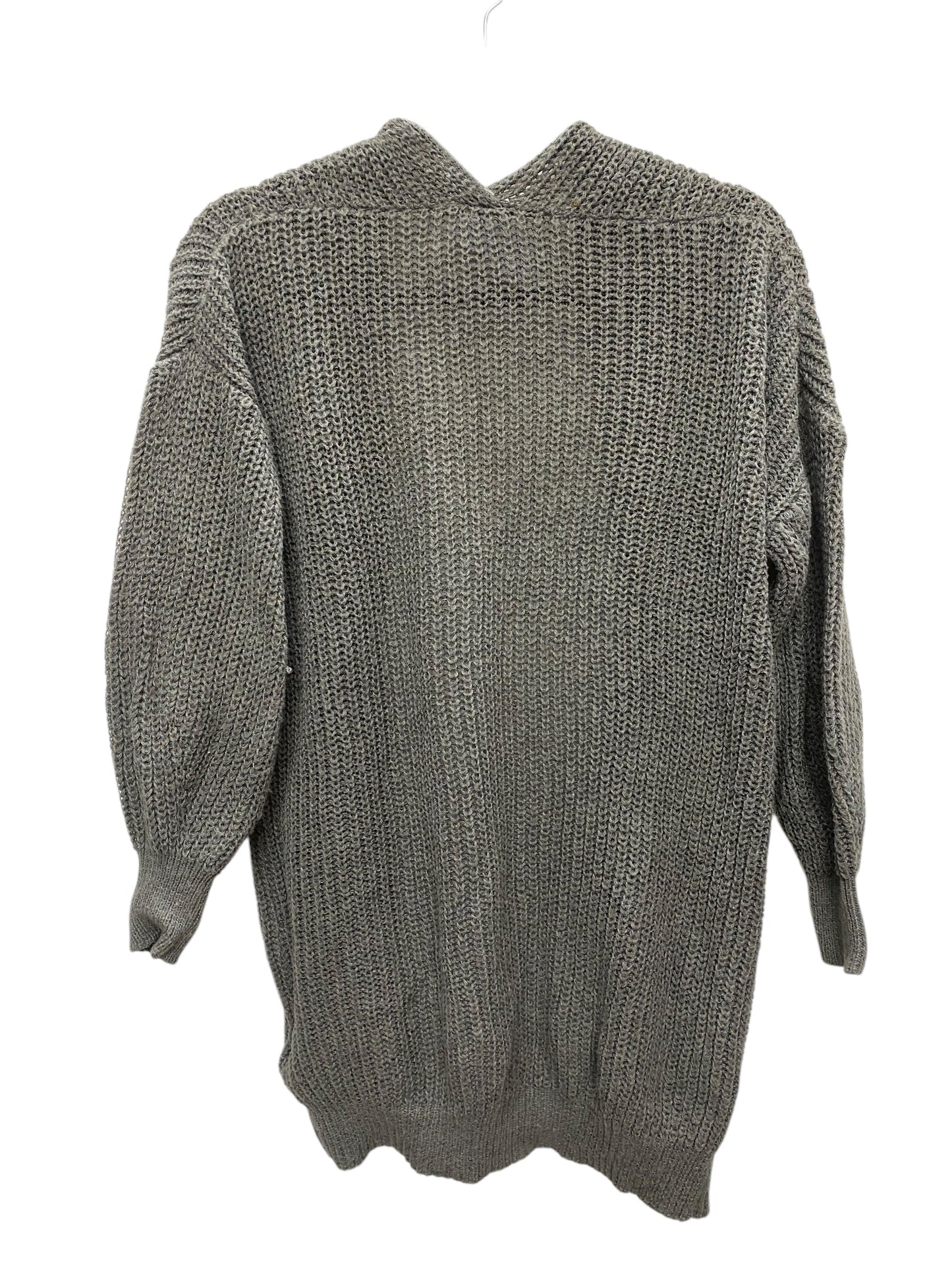 Sweater Cardigan By Shein In Grey, Size: M