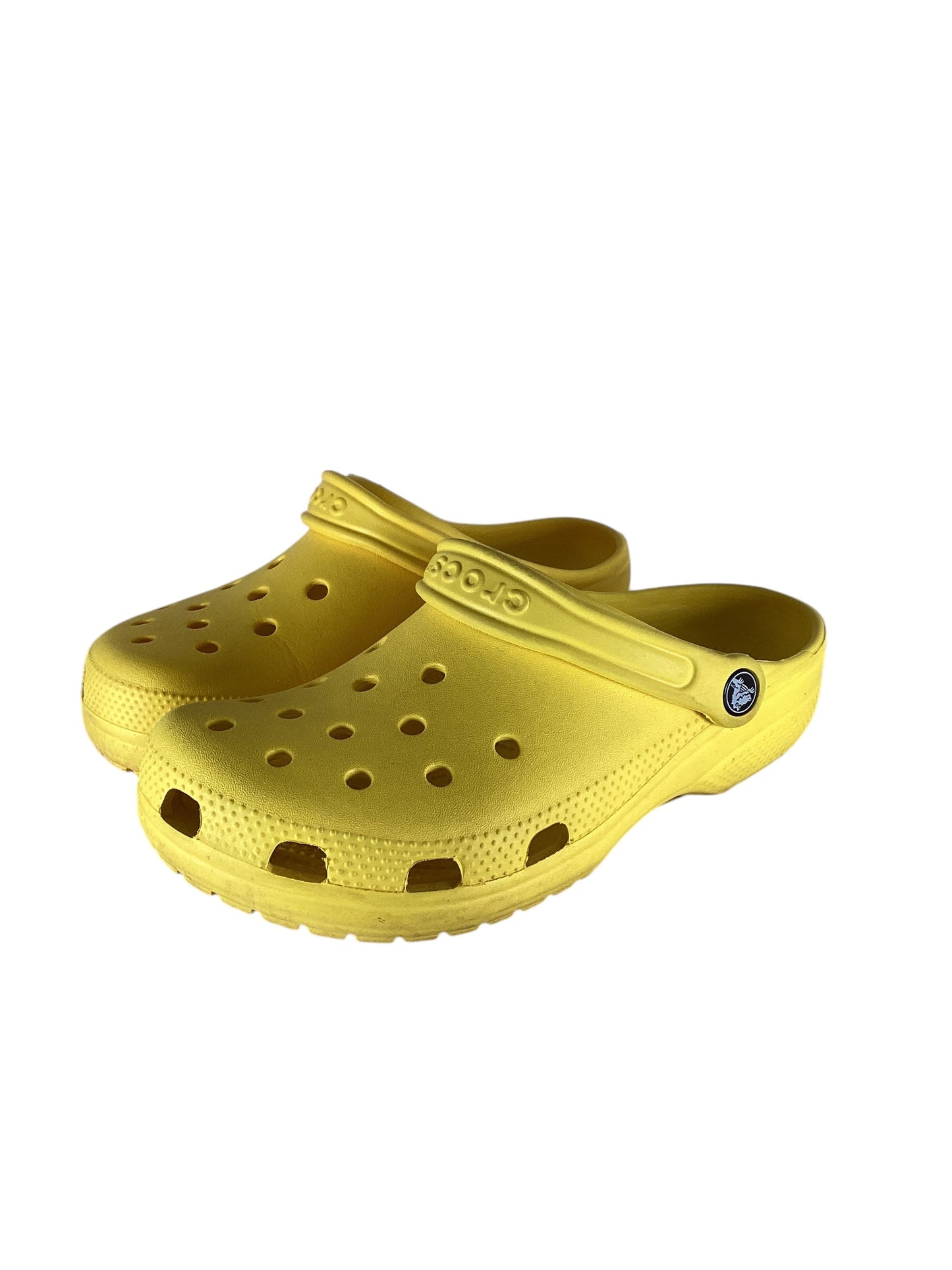 Shoes Flats By Crocs In Yellow, Size: 8