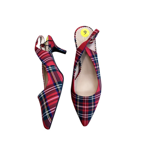 Shoes Heels Kitten By Isaac Mizrahi In Plaid Pattern, Size: 9