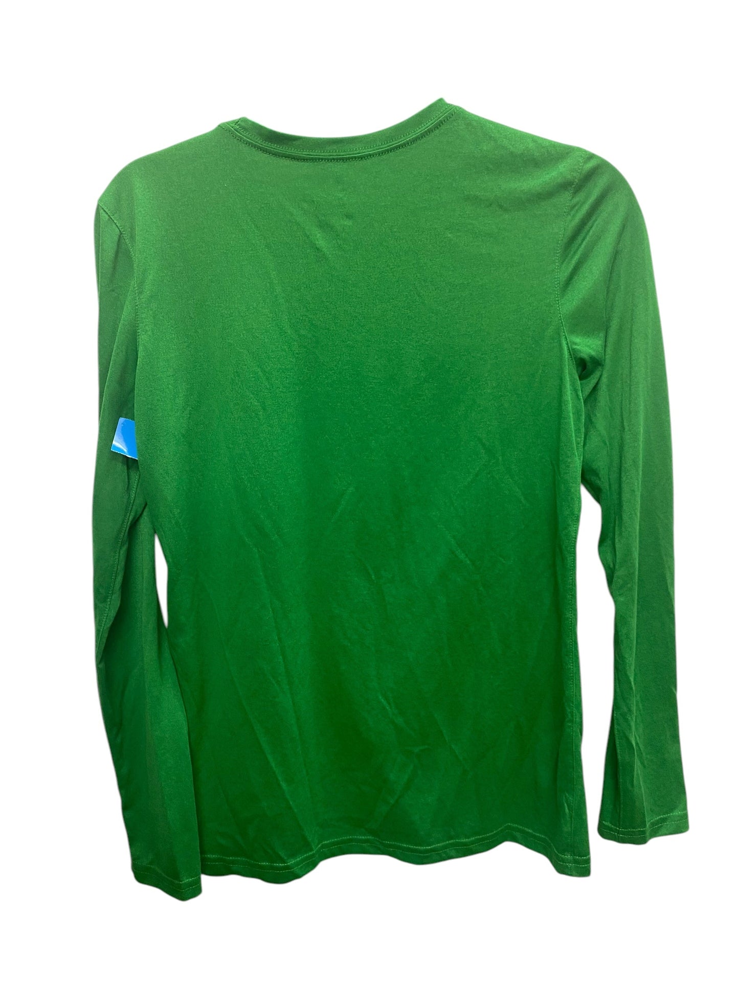 Athletic Top Long Sleeve Collar By Nike Apparel In Green, Size: M