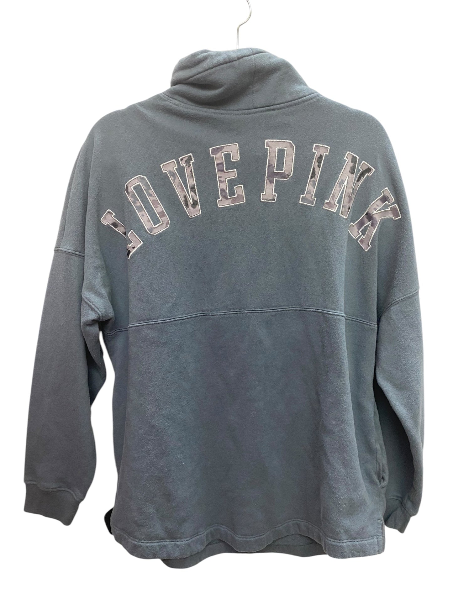 Sweatshirt Collar By Pink In Grey, Size: M