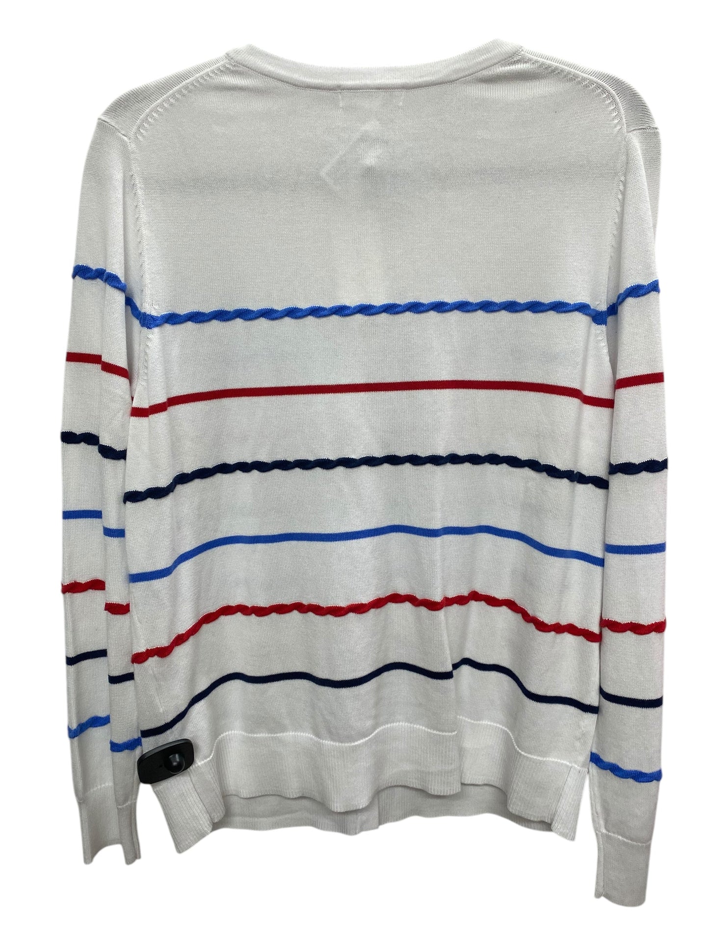 Top Long Sleeve By Charter Club In Striped Pattern, Size: L