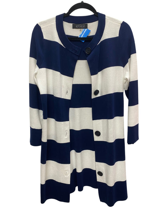 Cardigan By Kasper In Striped Pattern, Size: M