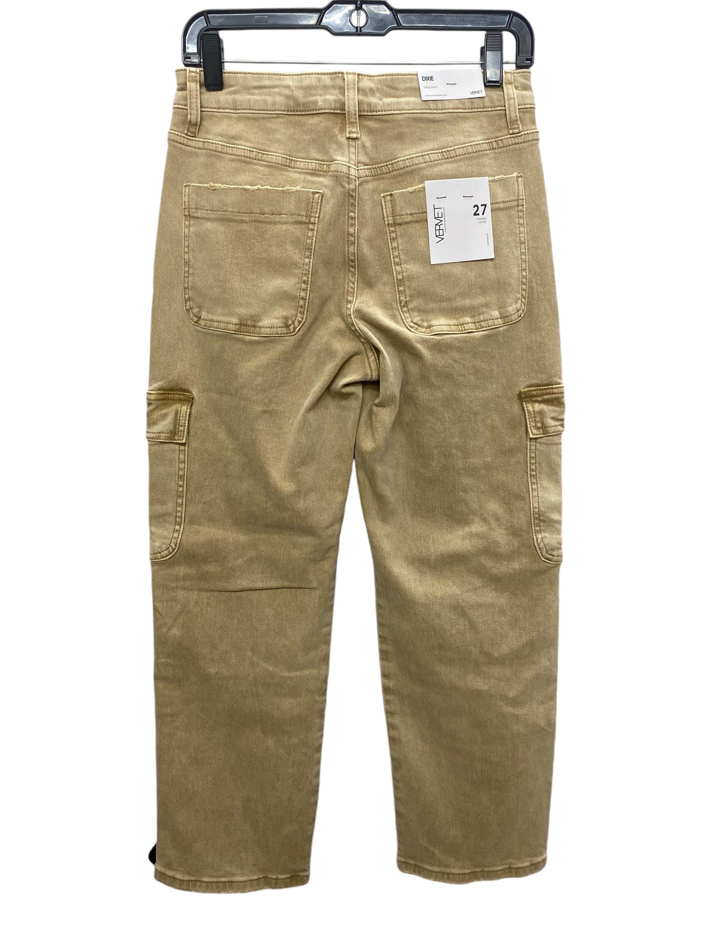 Jeans Straight By Vervet In Beige, Size: 4