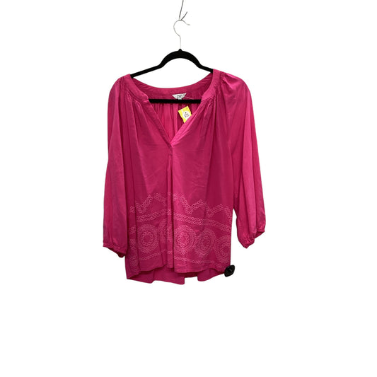 Top Long Sleeve By Crown And Ivy In Pink, Size: Xl