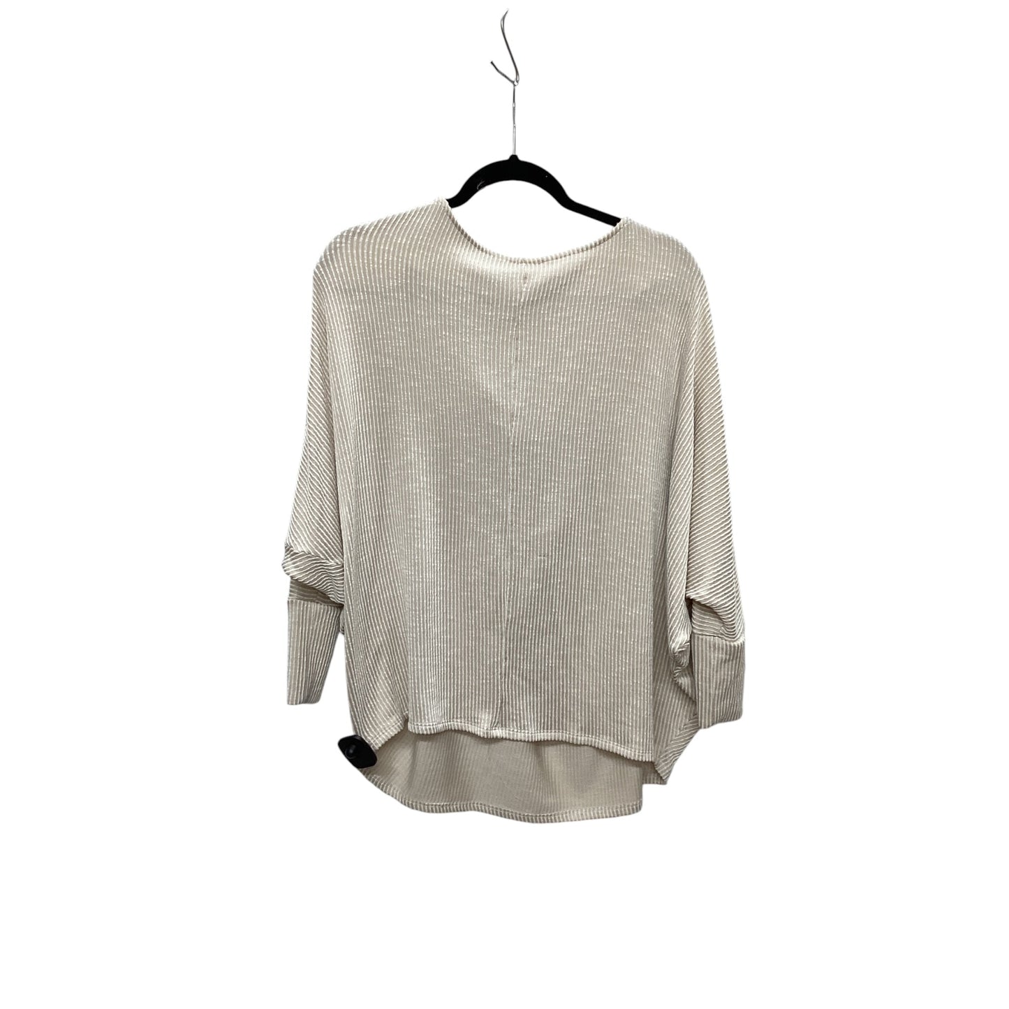 Top Long Sleeve By Zenana Outfitters In Cream, Size: L