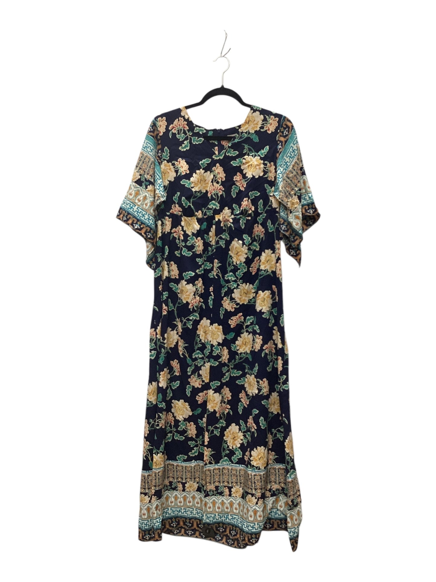 Dress Casual Maxi By Chicos In Navy, Size: S