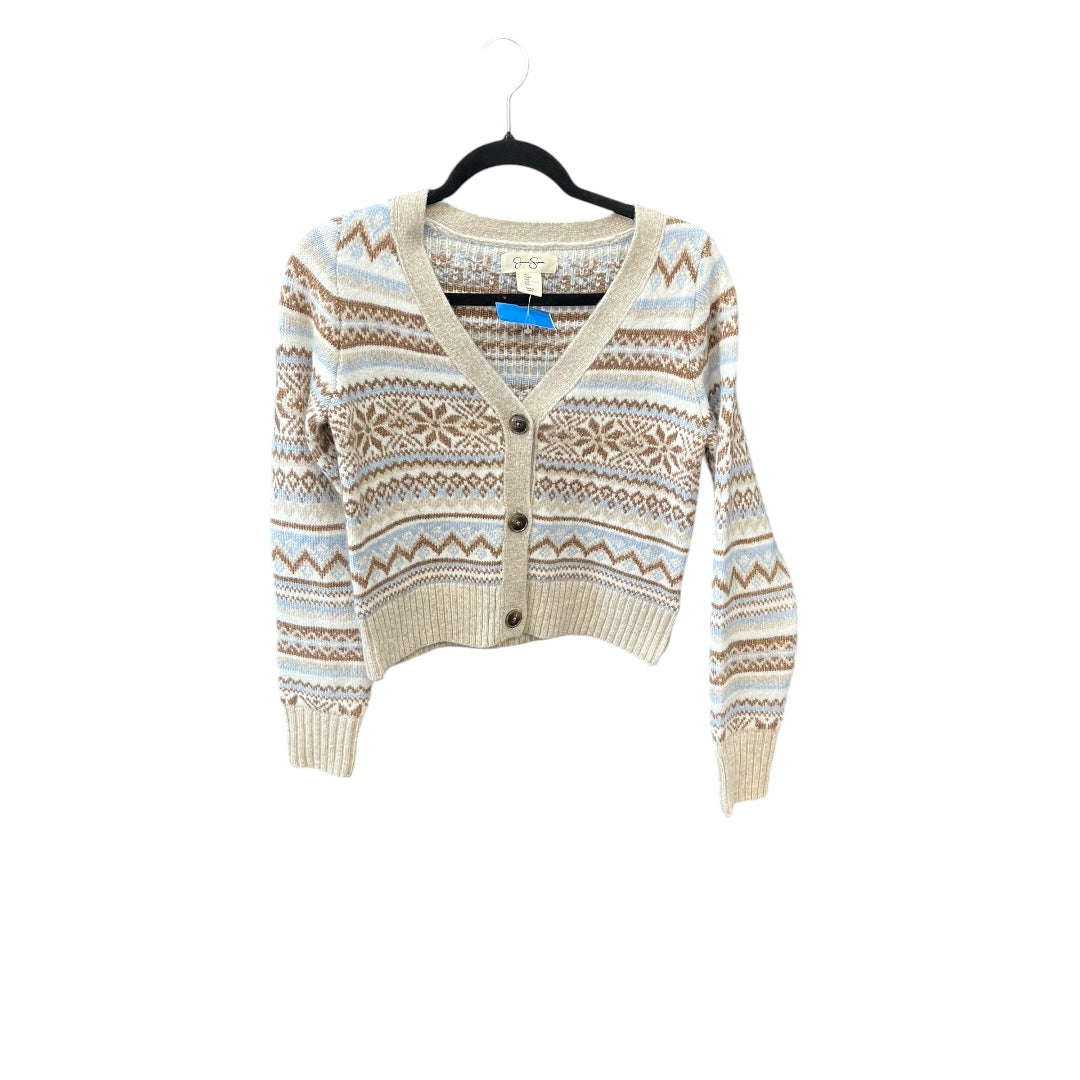 Sweater Cardigan By Jessica Simpson In Beige, Size: S