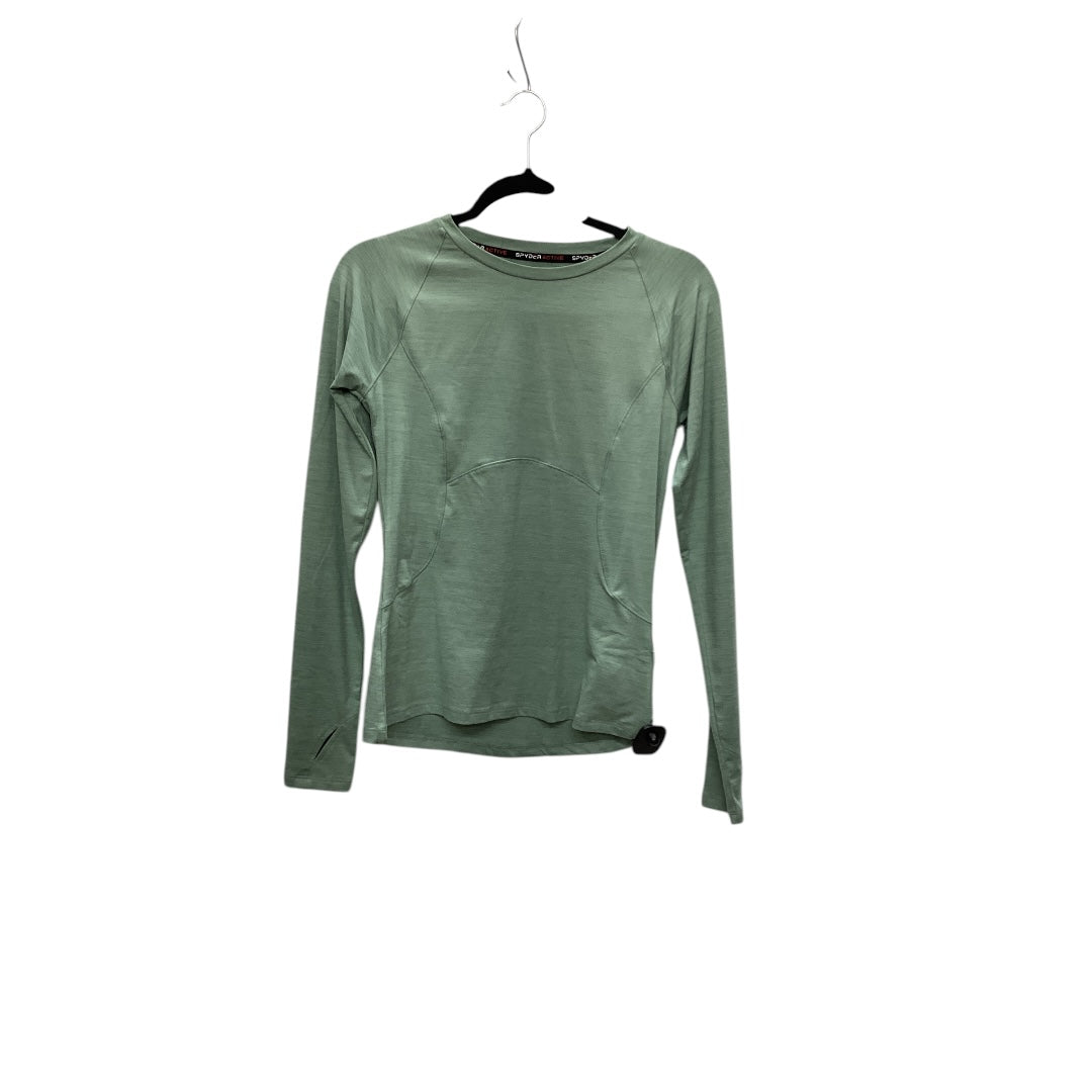 Athletic Top Long Sleeve Collar By Spyder In Green, Size: S