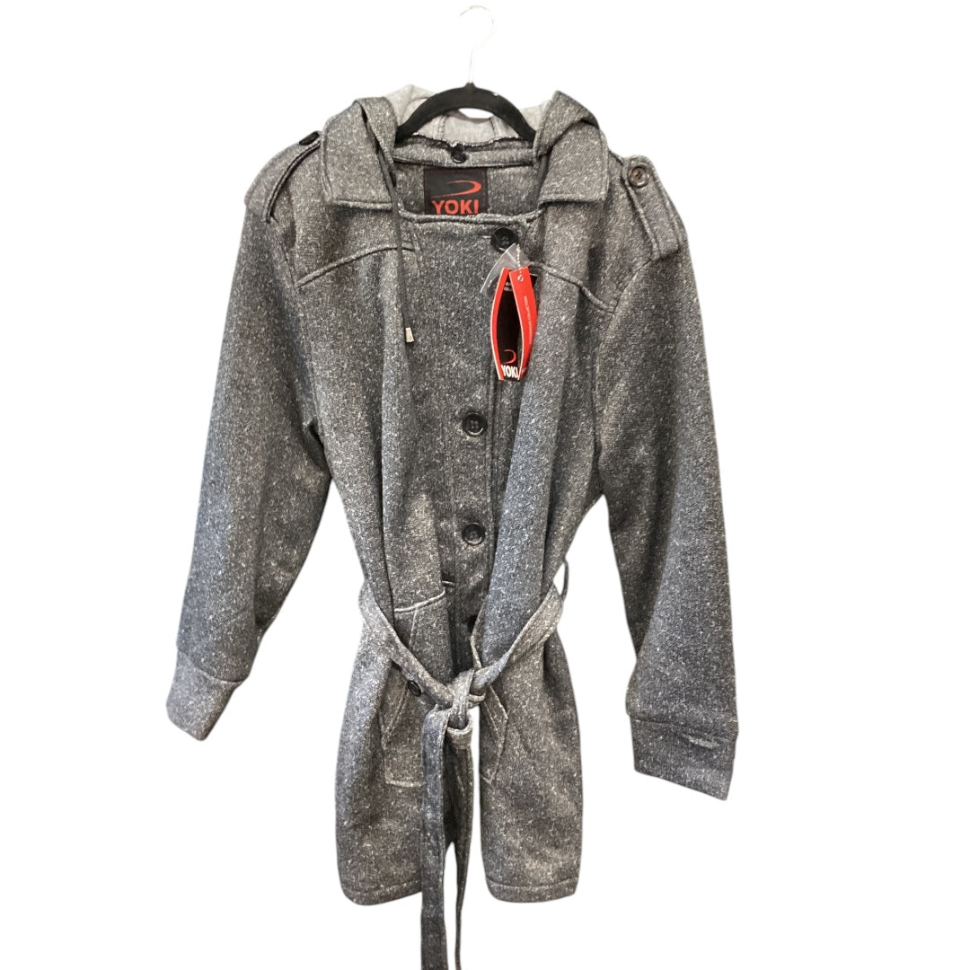 Coat Peacoat By Yoki In Grey, Size: 3x