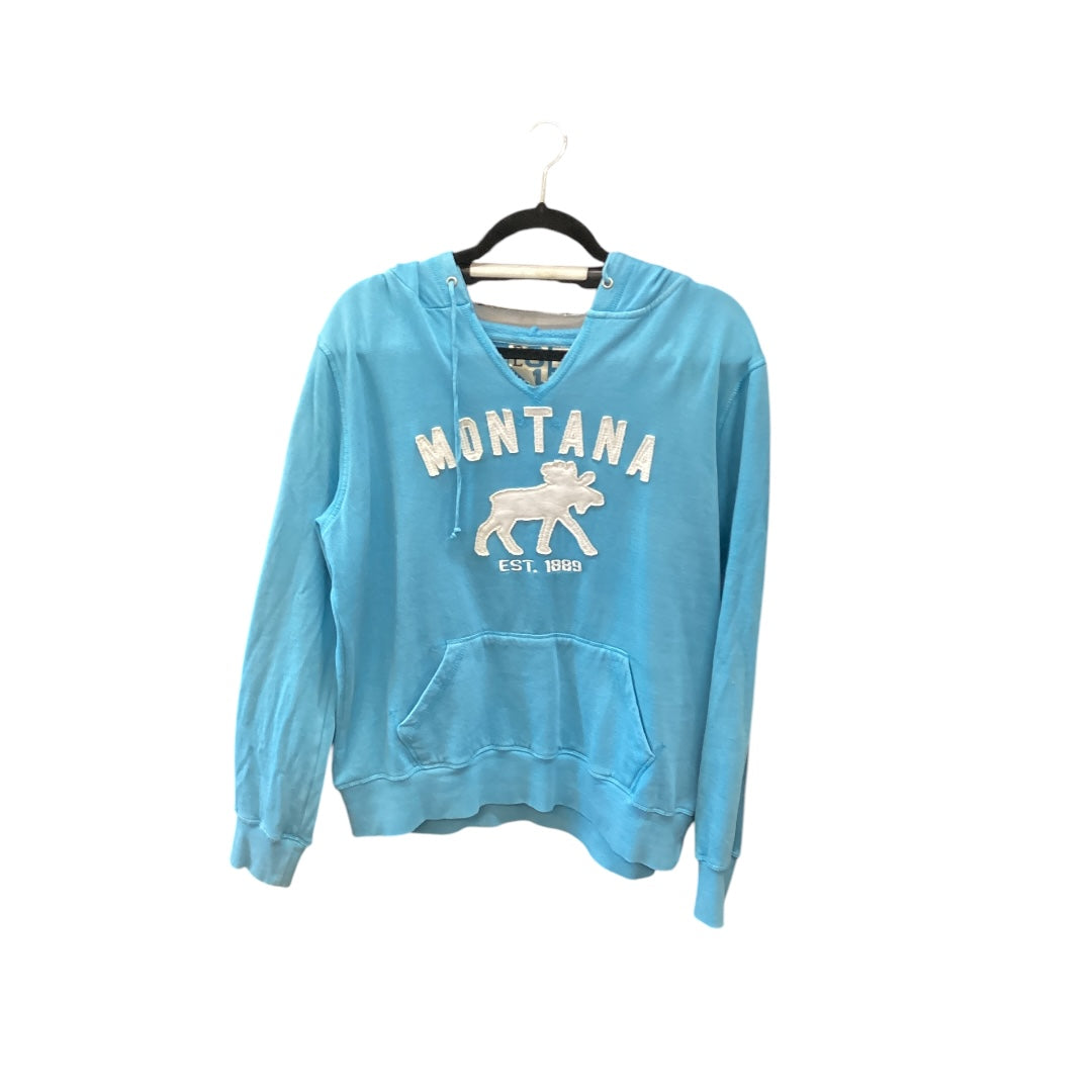 Sweatshirt Hoodie By Clothes Mentor In Blue, Size: L