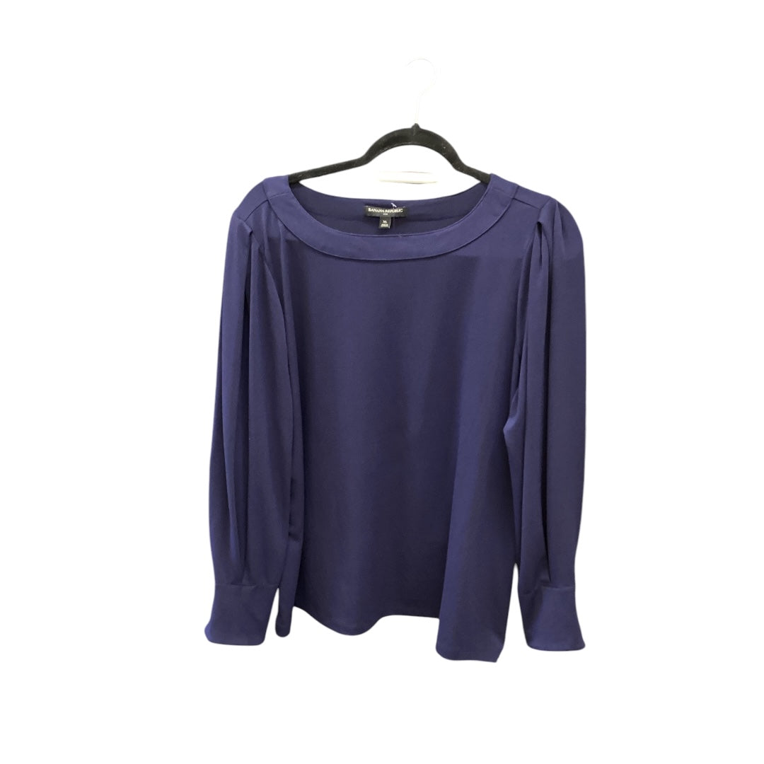 Top Long Sleeve Basic By Banana Republic In Blue, Size: Xl