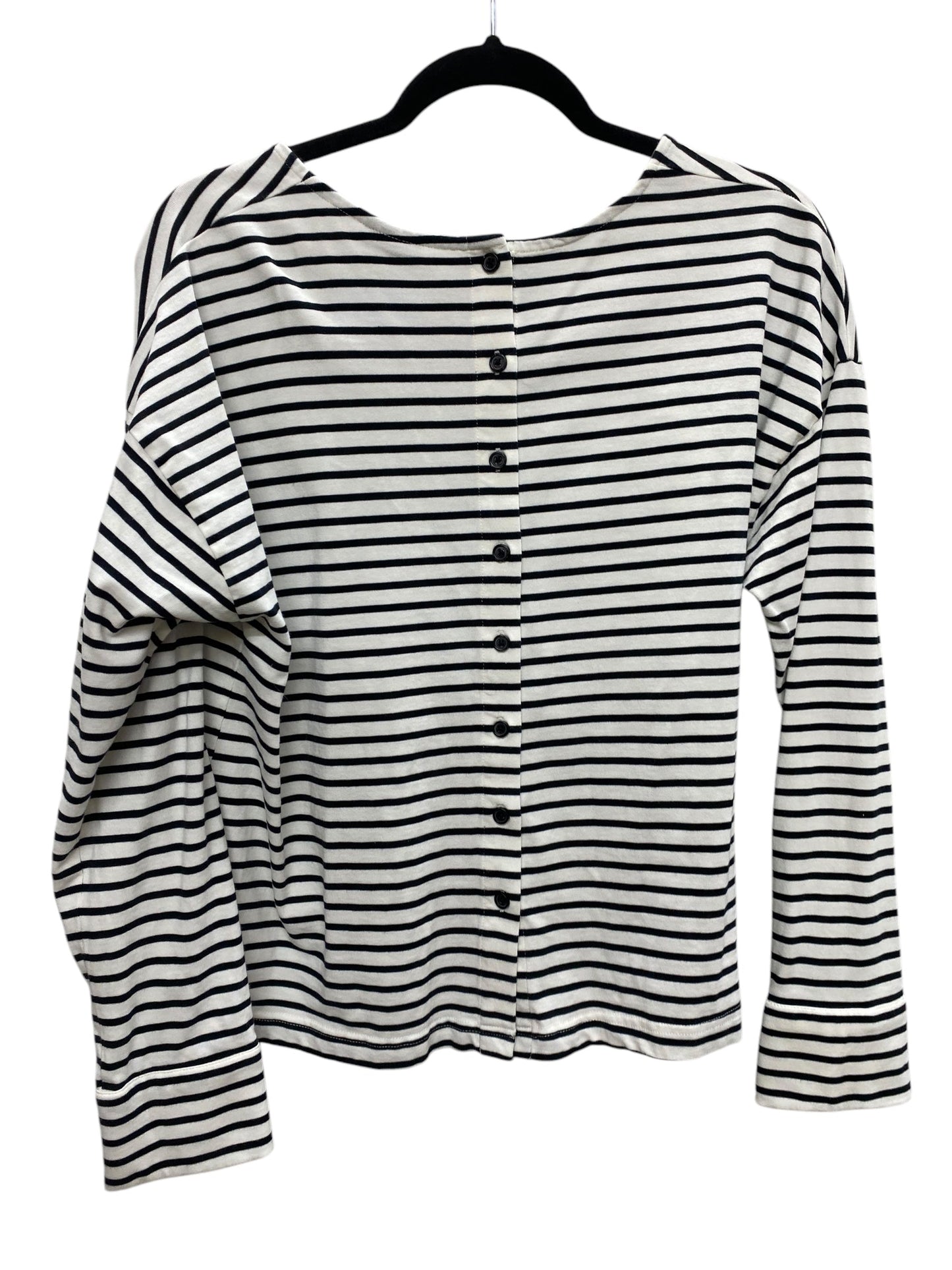 Top Long Sleeve By Who What Wear In Striped Pattern, Size: M