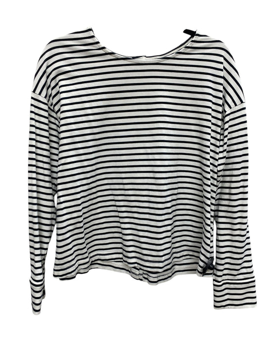 Top Long Sleeve By Who What Wear In Striped Pattern, Size: M